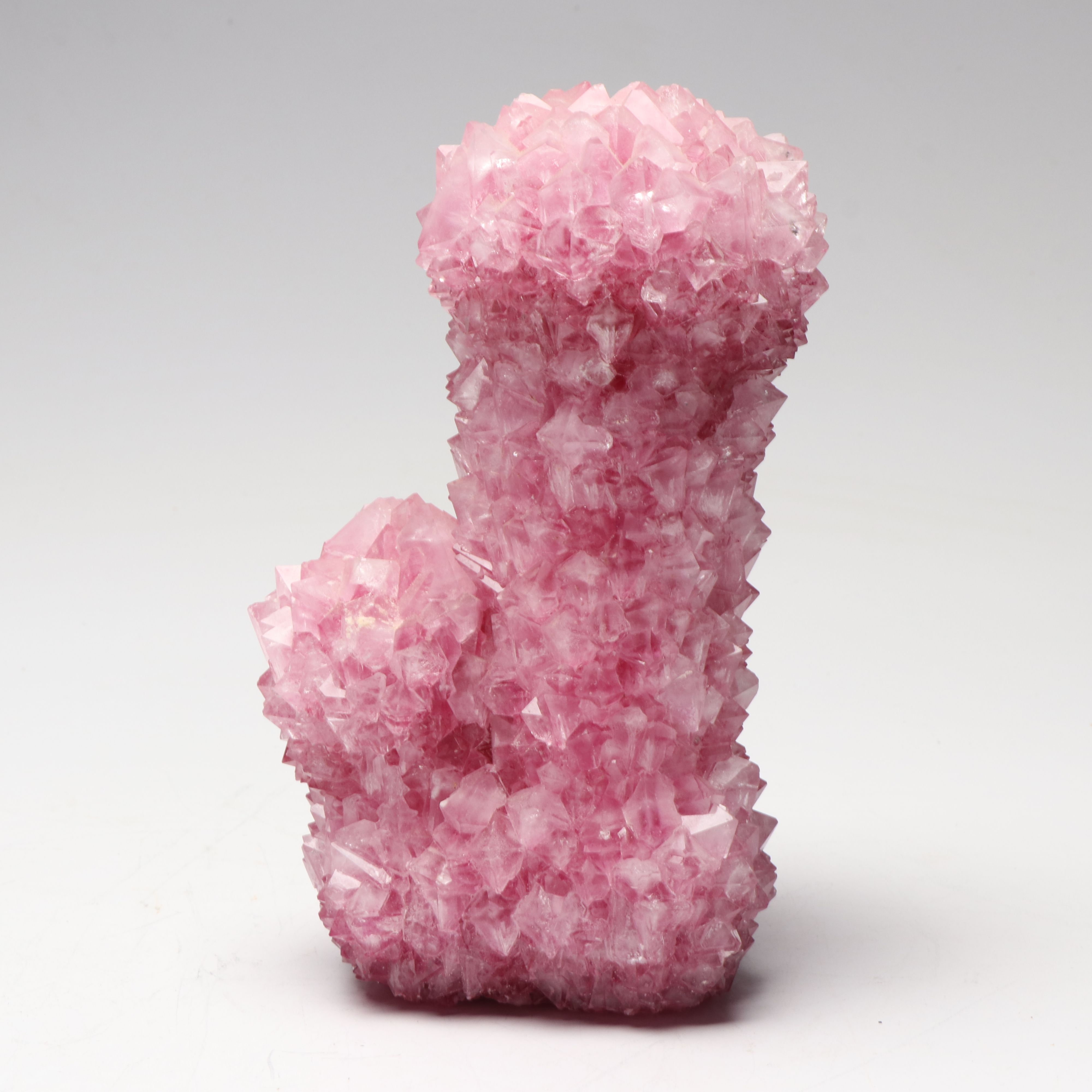 Hanging Monastery China Pink Salt Crystal with Geodes