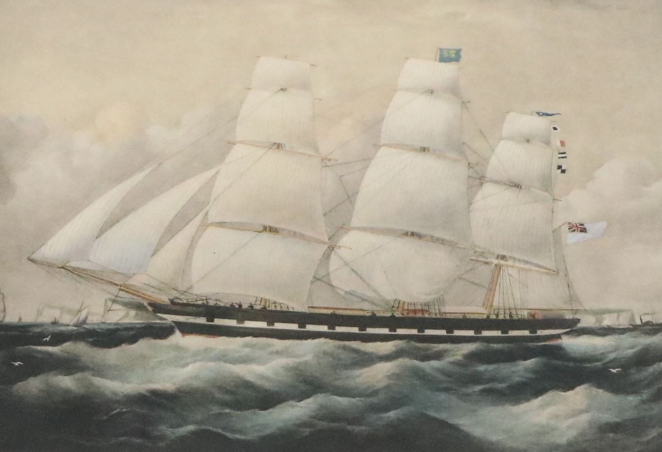 Nautical Restrike Engraving After William Webb "The Betty Darling," 1926