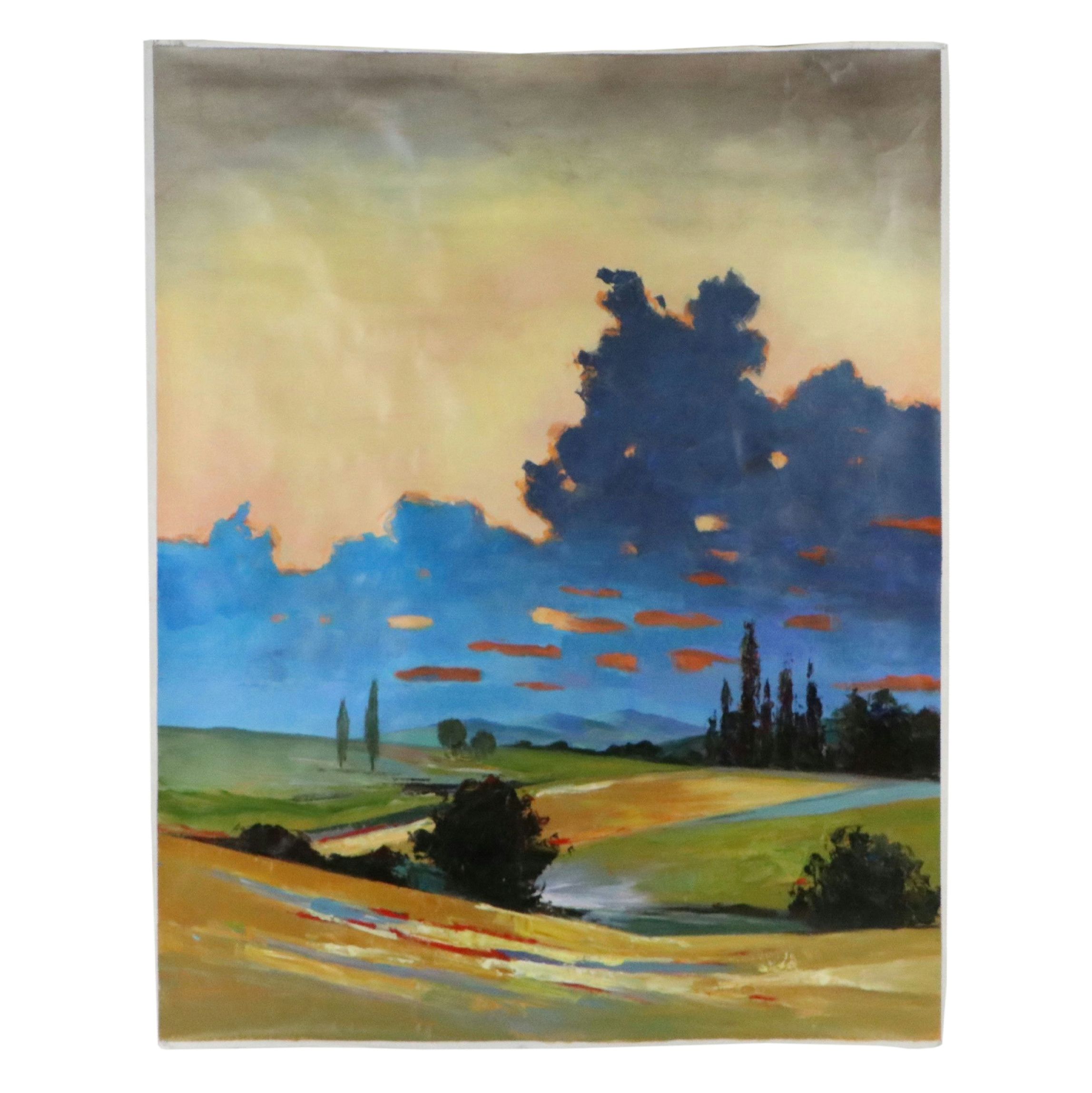 Xie Unstretched Oil Painting "Majestic Vision," Circa 2026