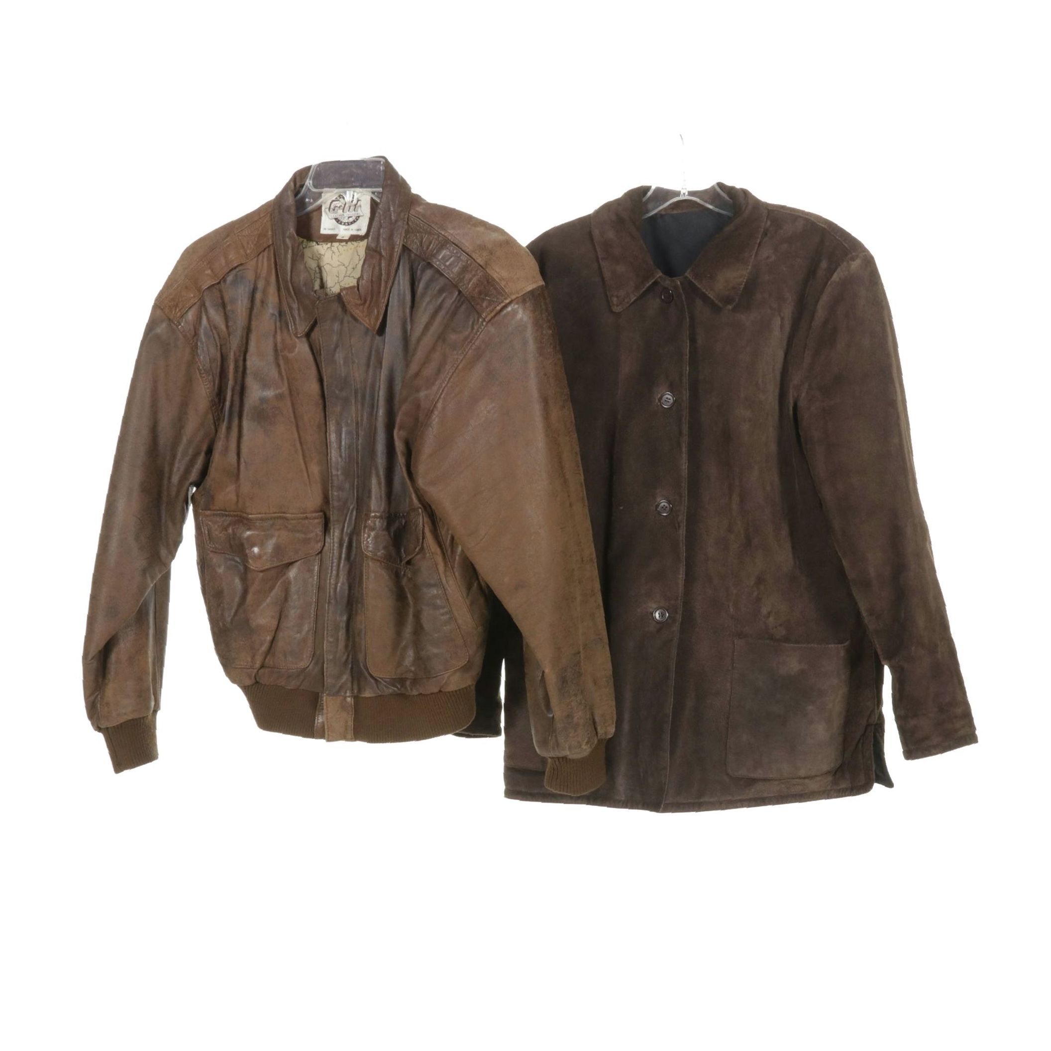 Nan Hadden Reversible Suede Jacket with G-III Brown Leather Bomber
