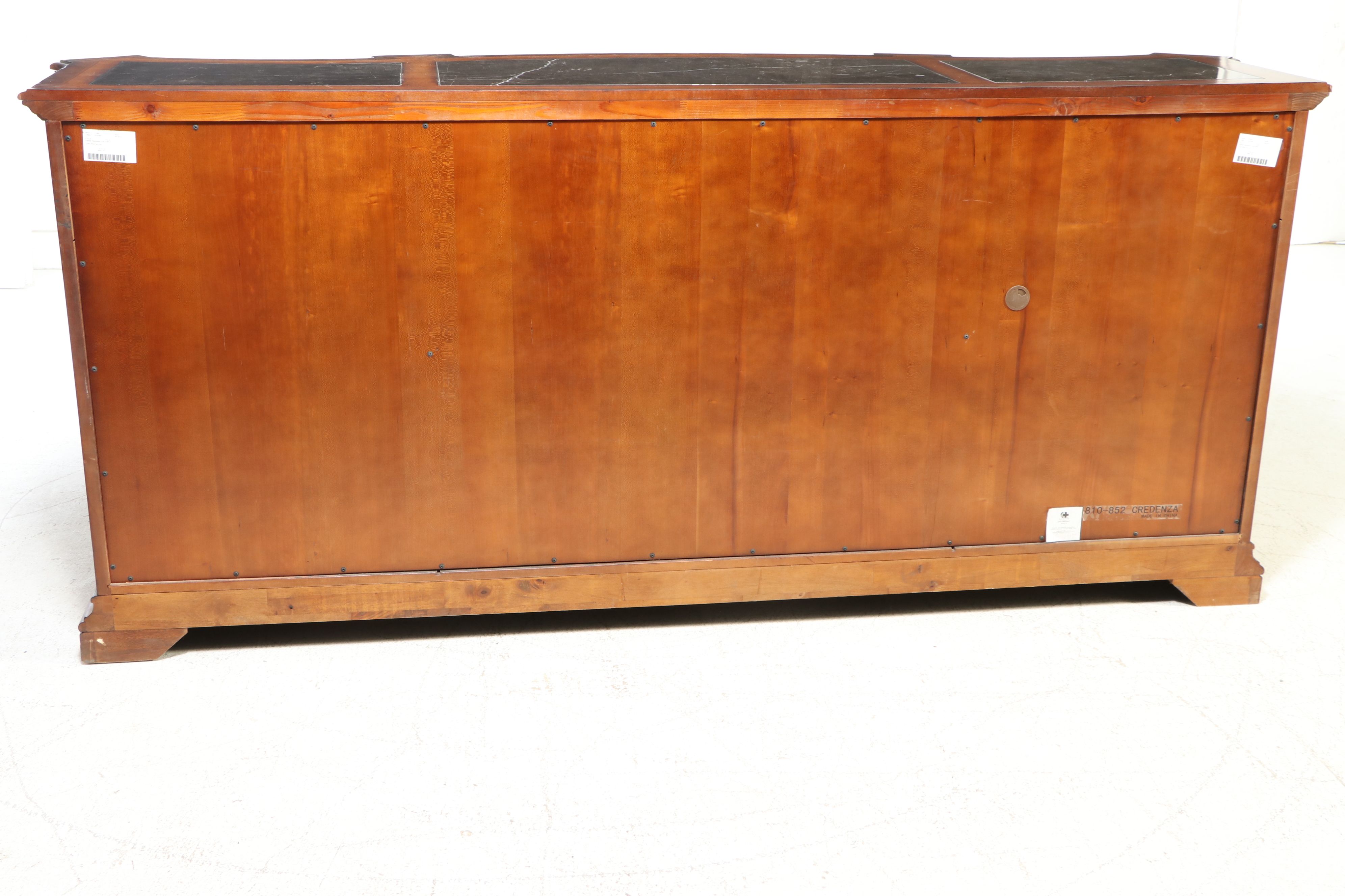 Fine Furniture Design Louis Philippe Style Marble Top Breakfront Sideboard