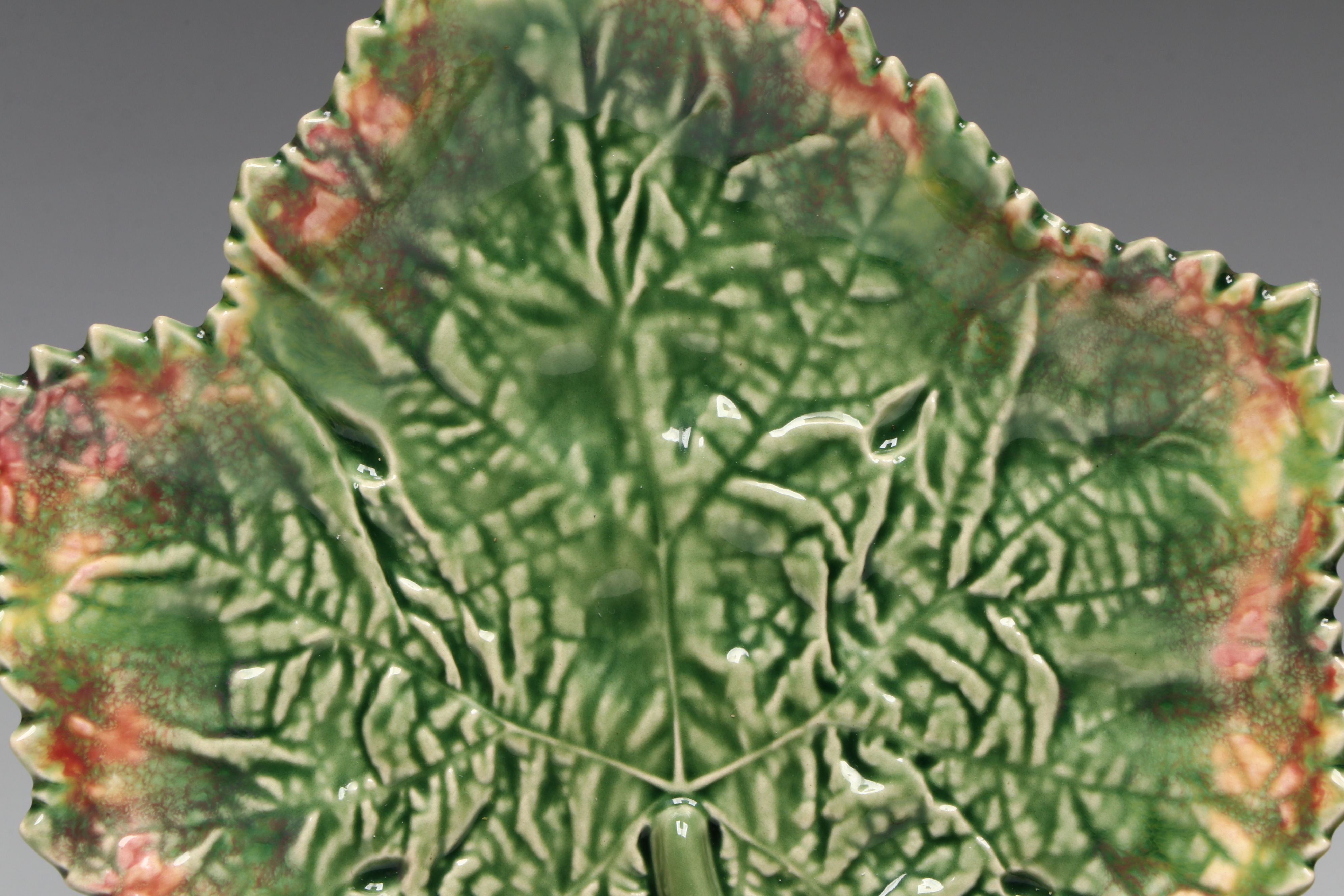 Bordallo Pinheiro and Czech Majolica Leaf Plates