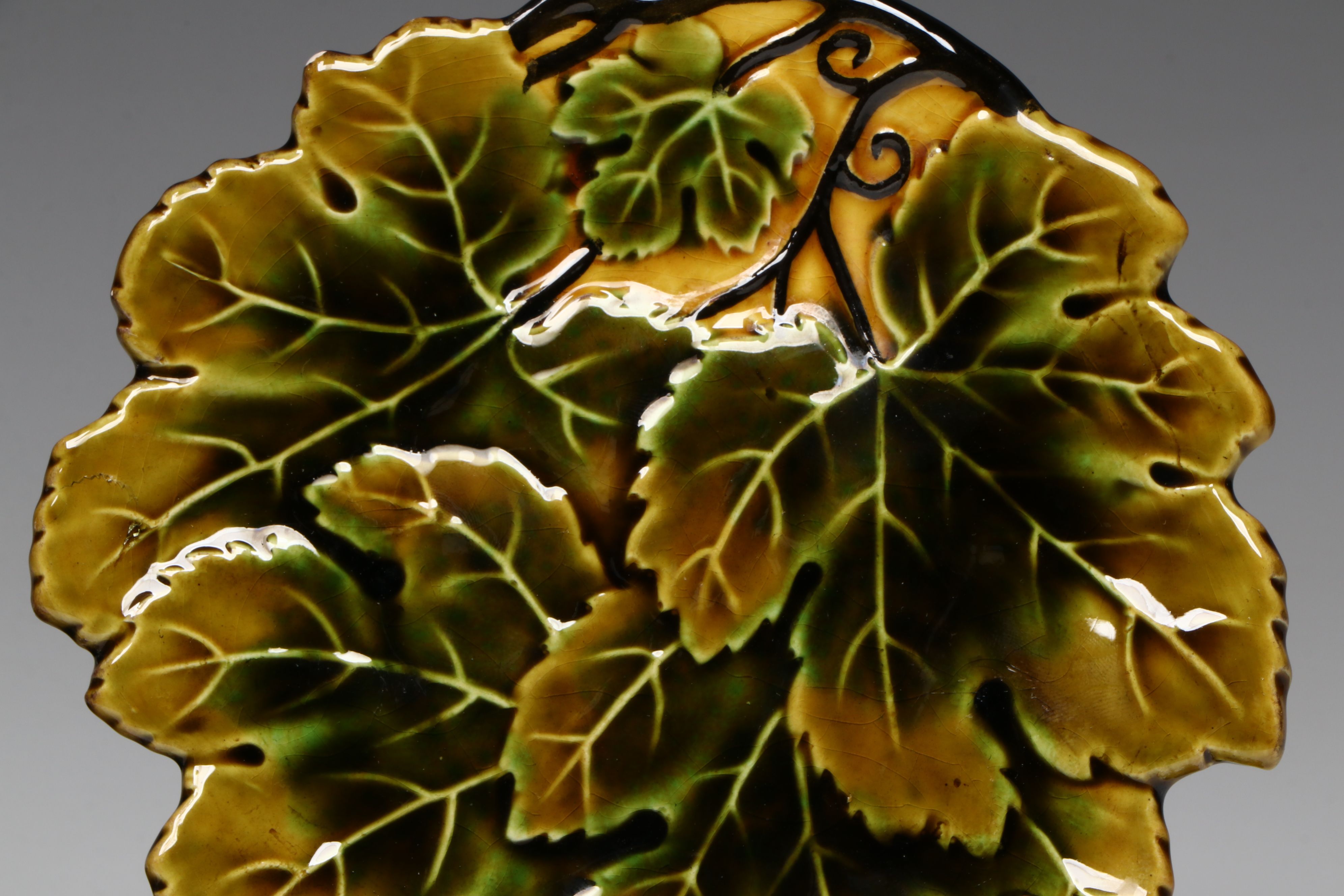Bordallo Pinheiro and Czech Majolica Leaf Plates