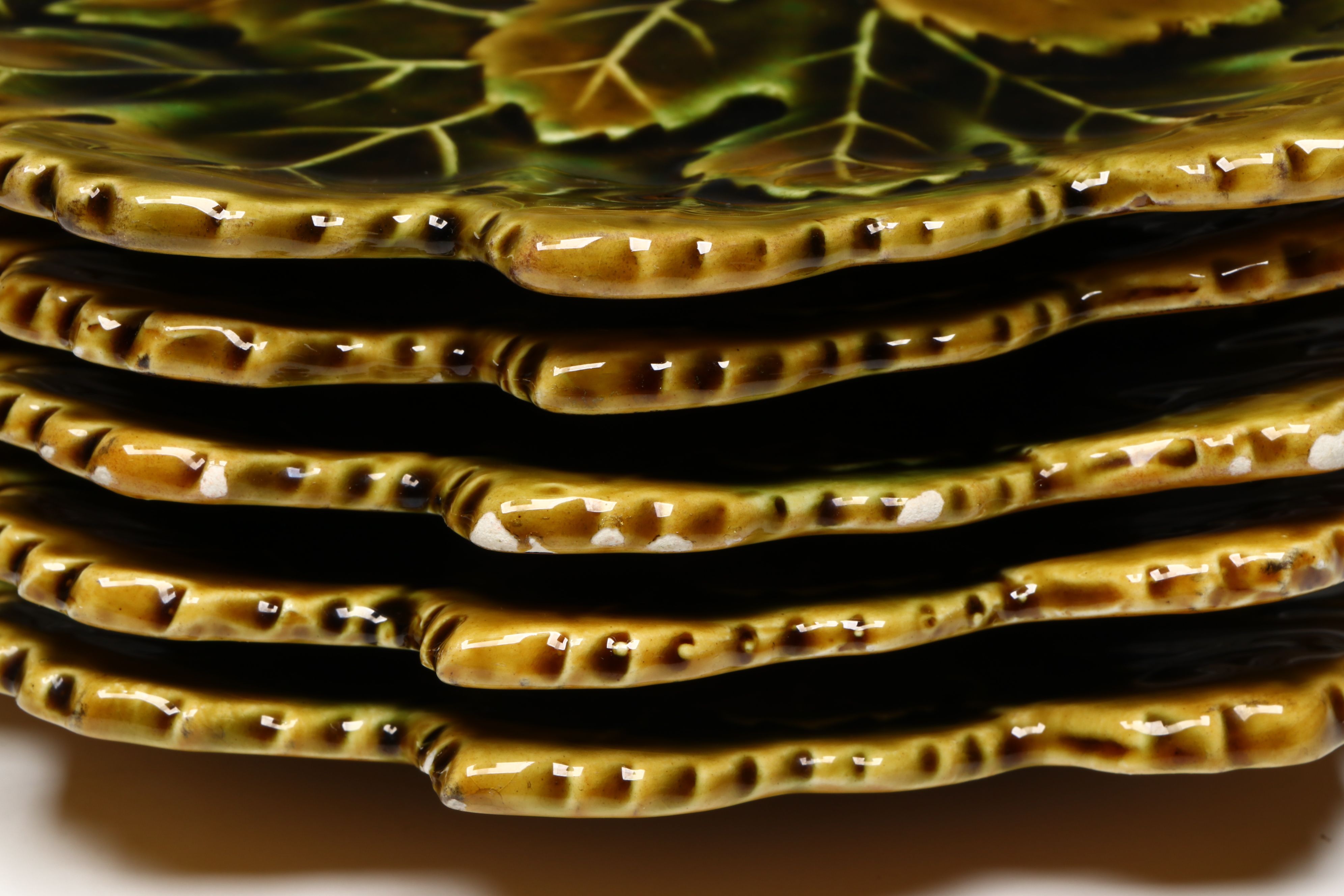Bordallo Pinheiro and Czech Majolica Leaf Plates