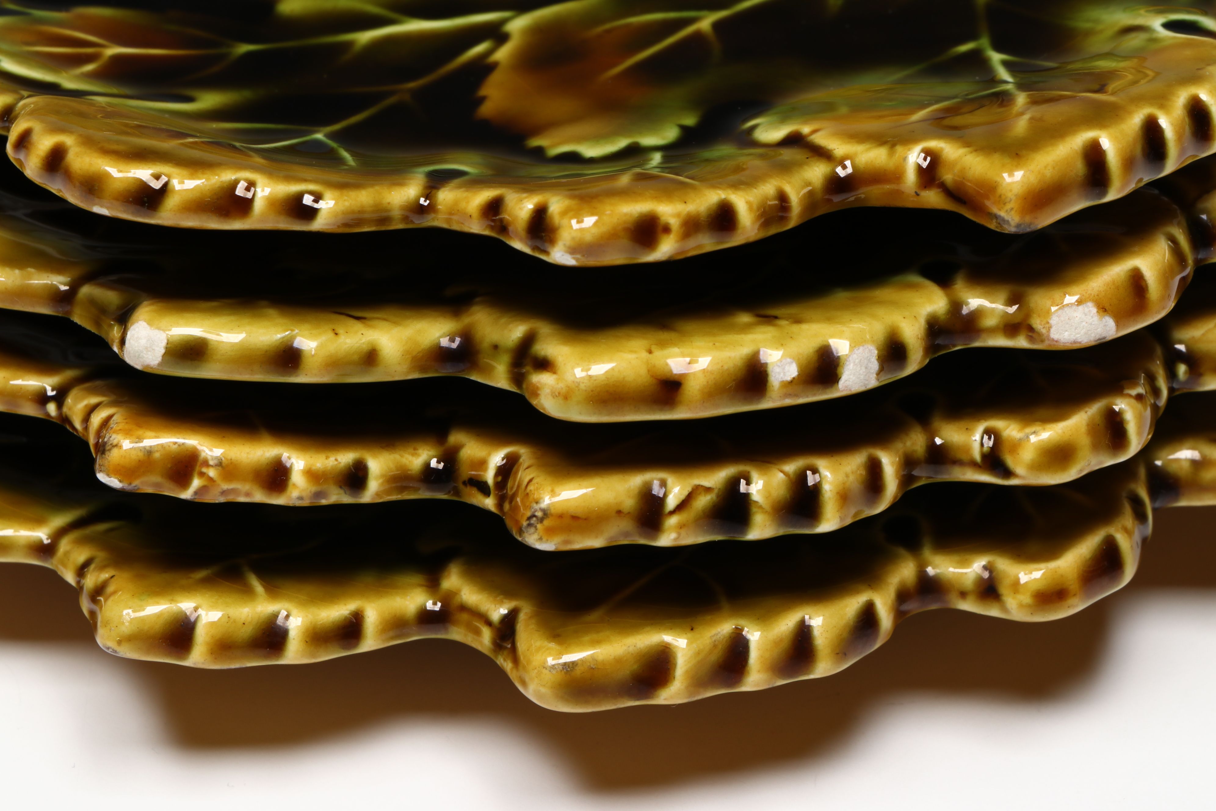 Bordallo Pinheiro and Czech Majolica Leaf Plates