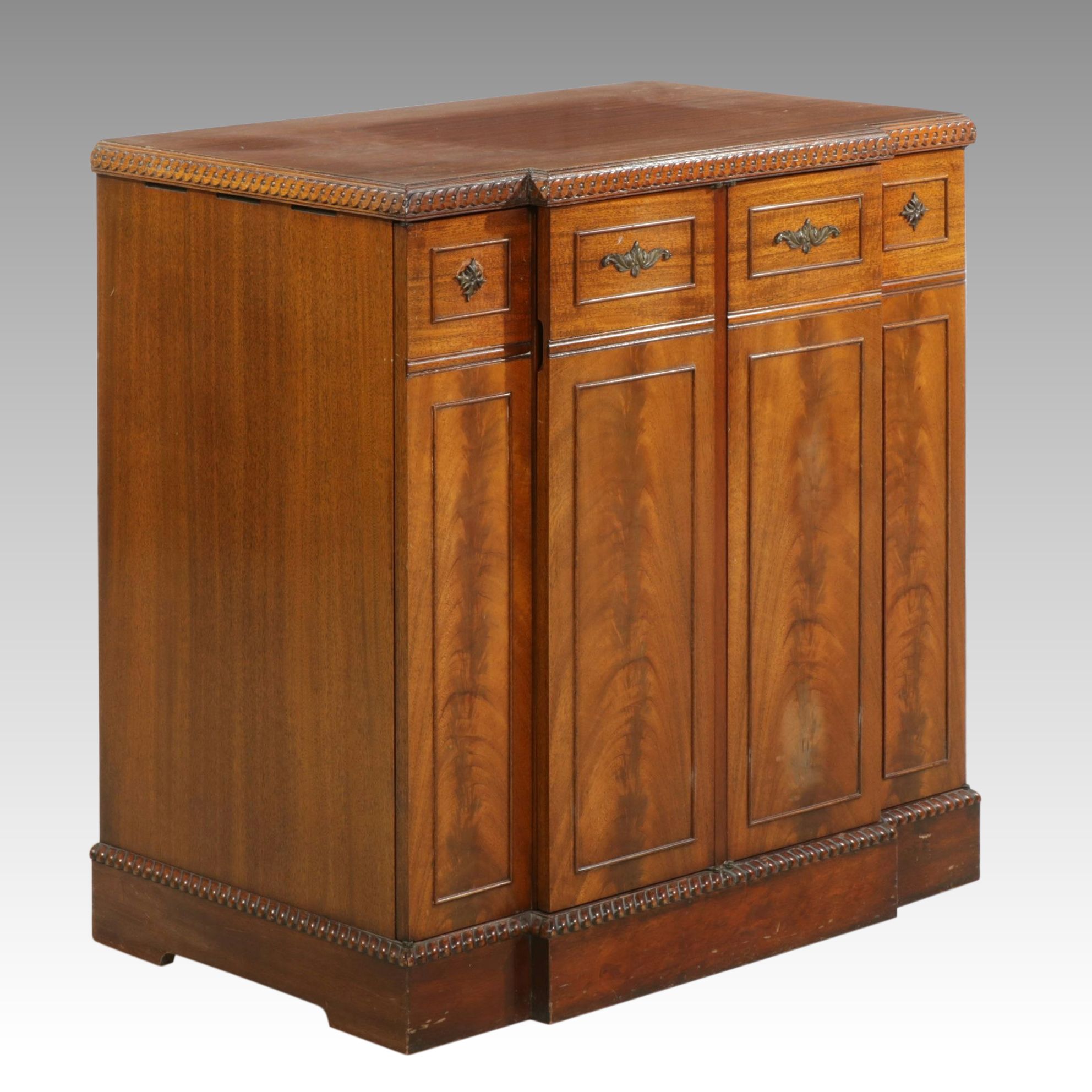 Neoclassical Style Mahogany Cabinet, Mid to Late 20th Century