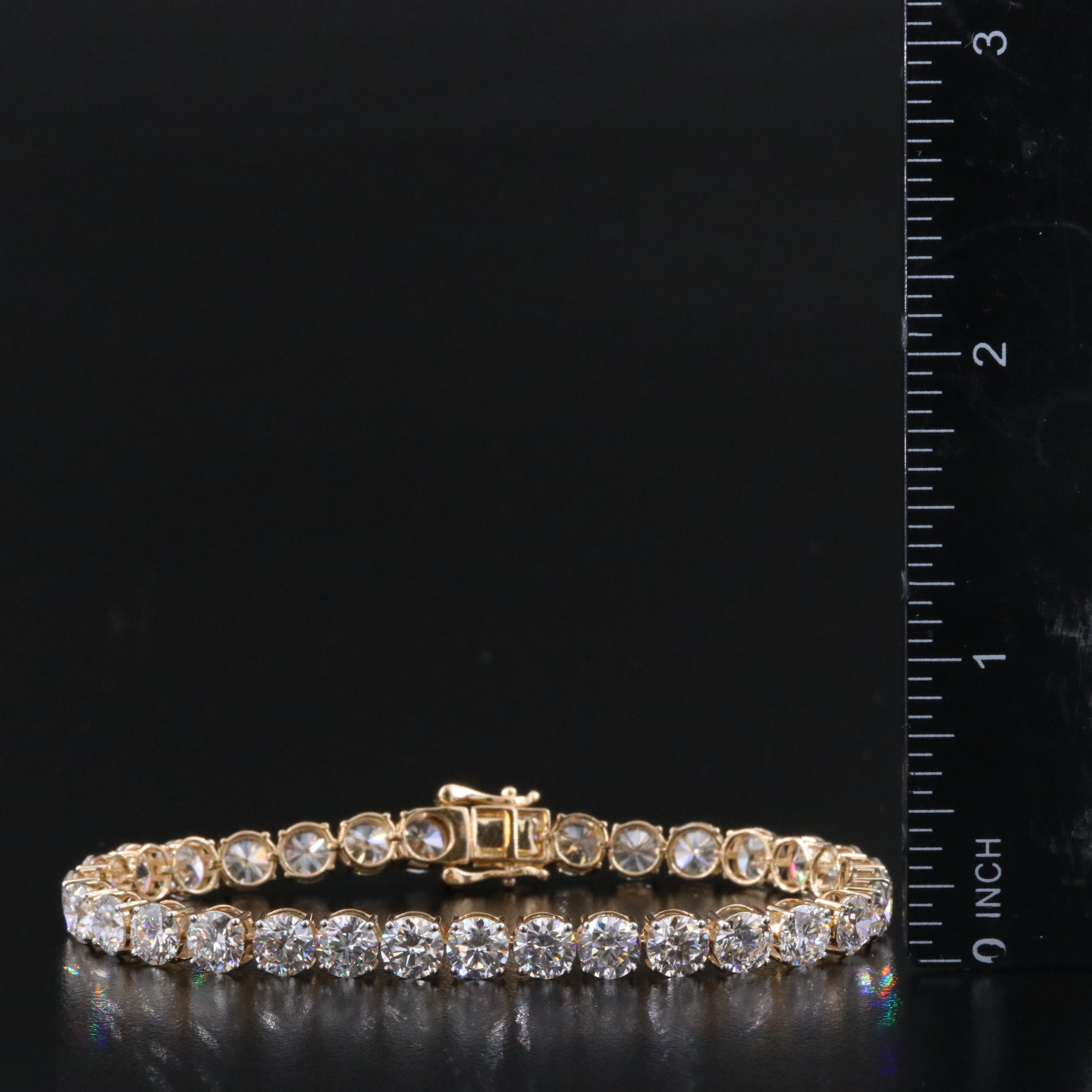 14K 19.21 CTW Lab Grown Diamond Line Bracelet