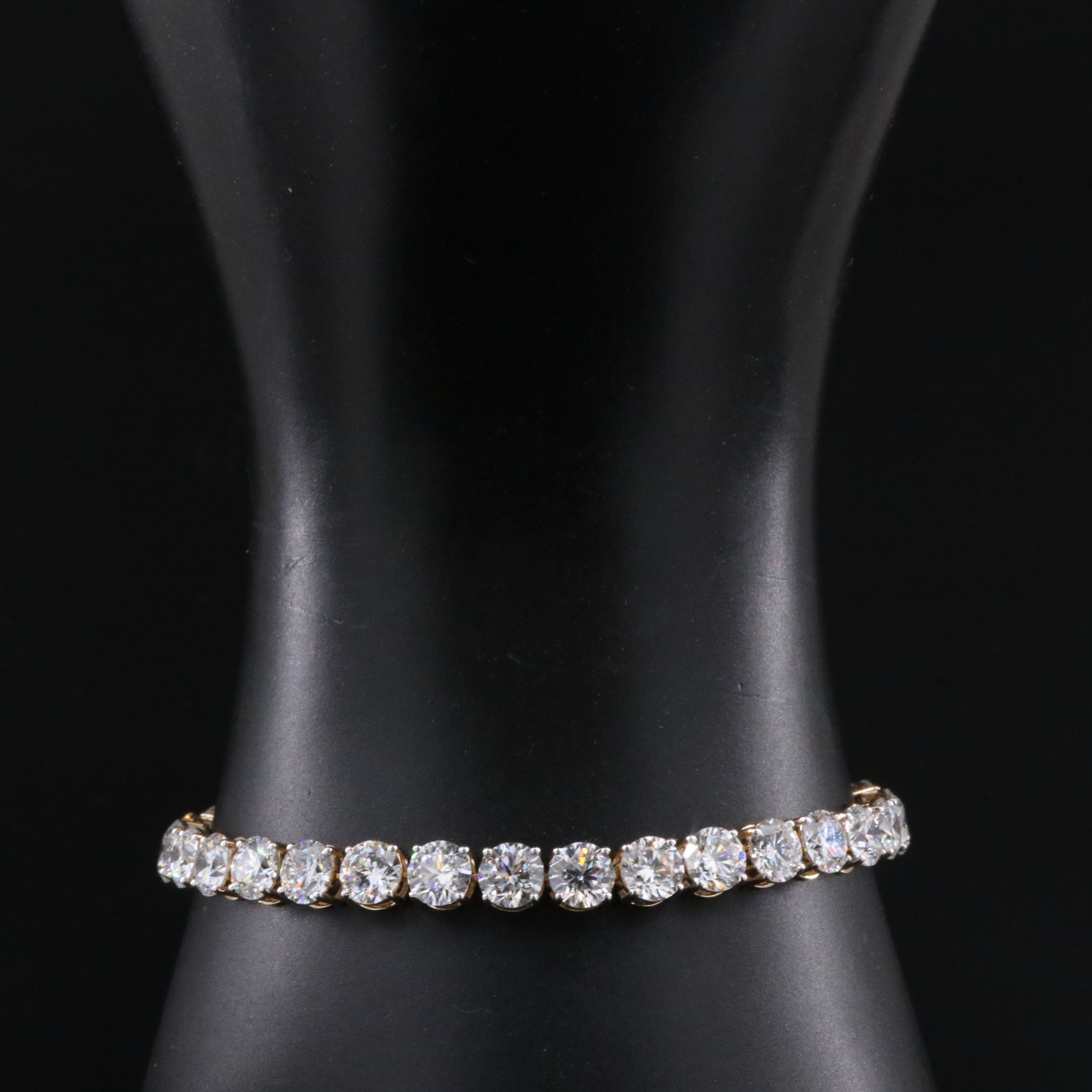 14K 19.21 CTW Lab Grown Diamond Line Bracelet