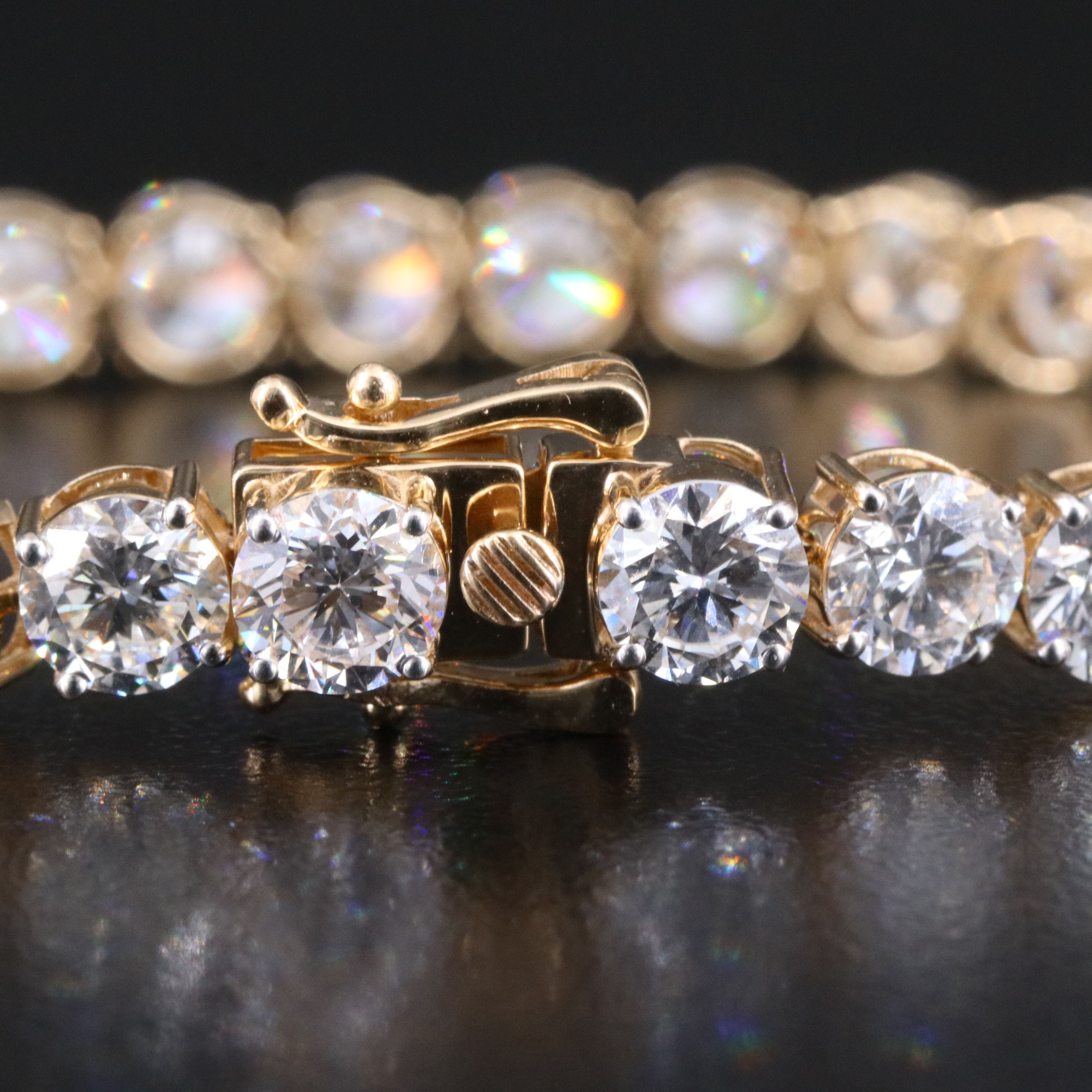 14K 19.21 CTW Lab Grown Diamond Line Bracelet