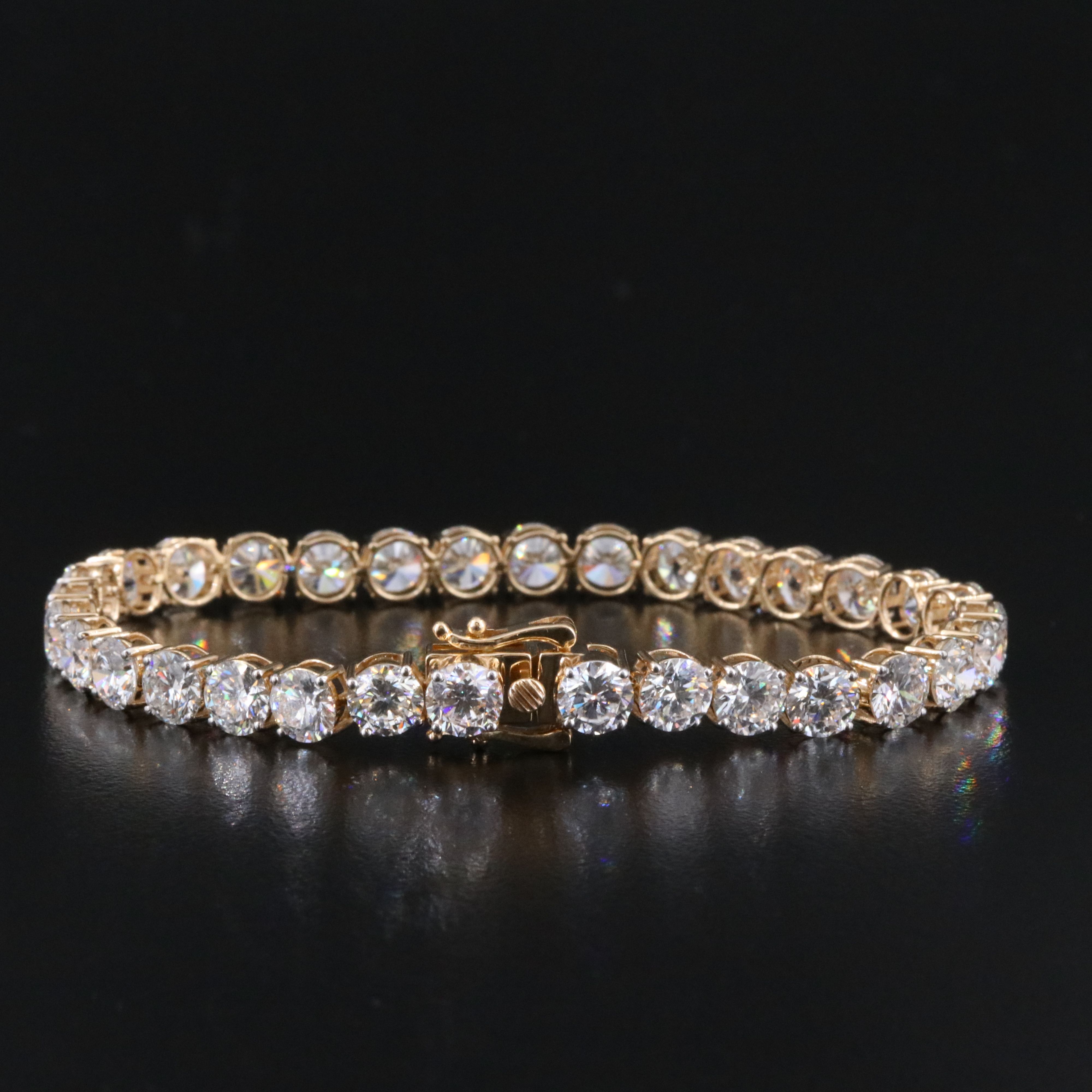14K 19.21 CTW Lab Grown Diamond Line Bracelet