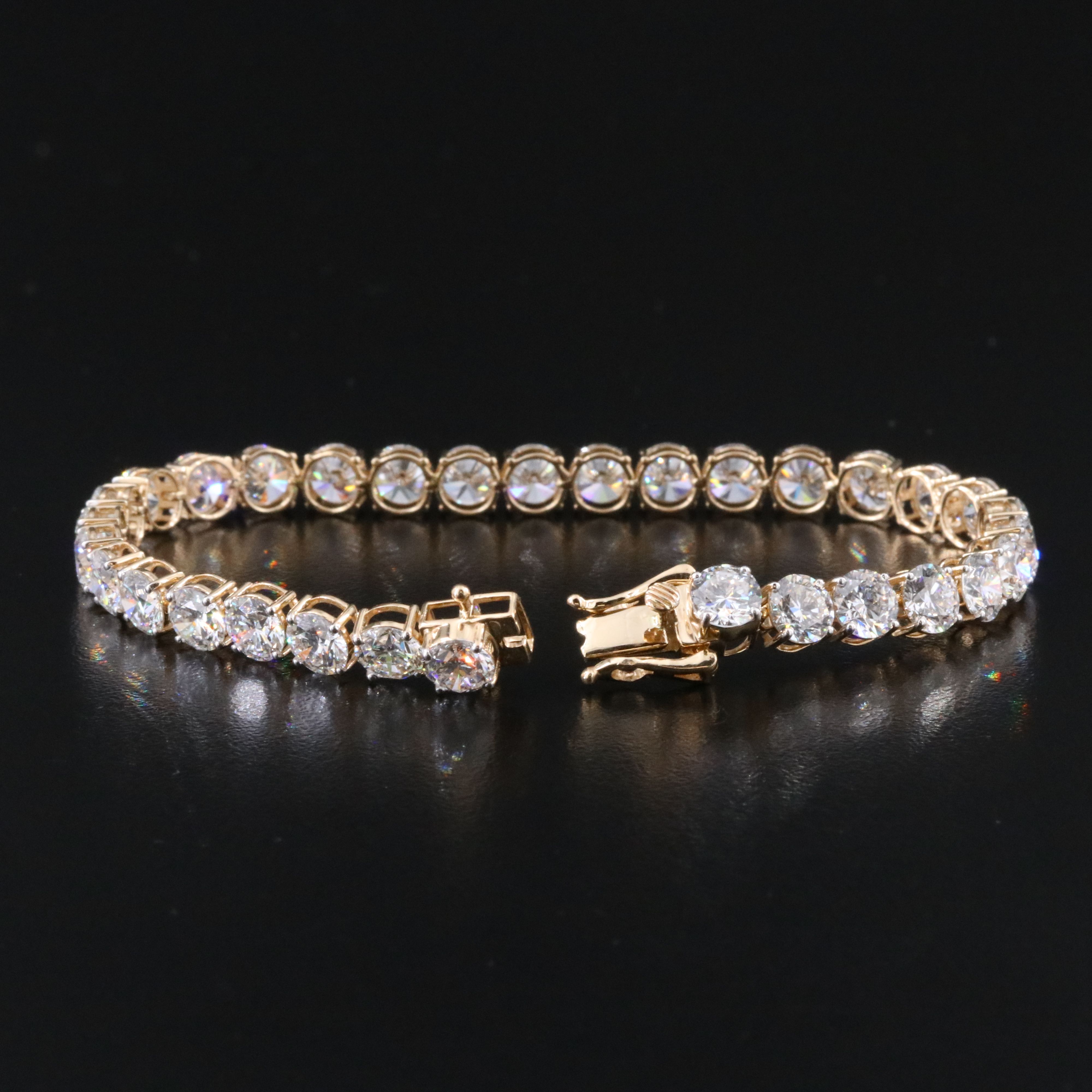 14K 19.21 CTW Lab Grown Diamond Line Bracelet