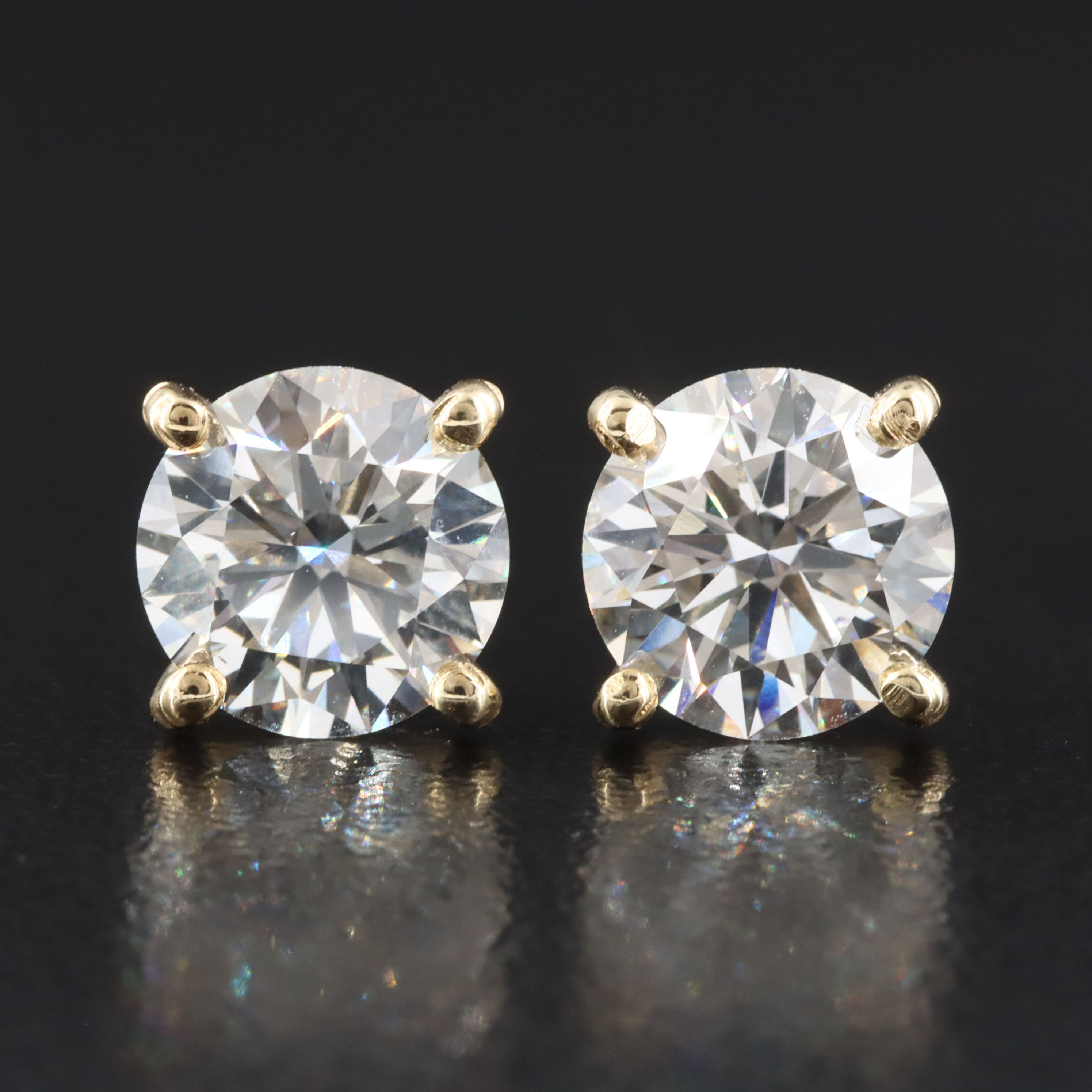 14K 3.05 CTW Lab Grown Diamond Stud Earrings with IGI Reports