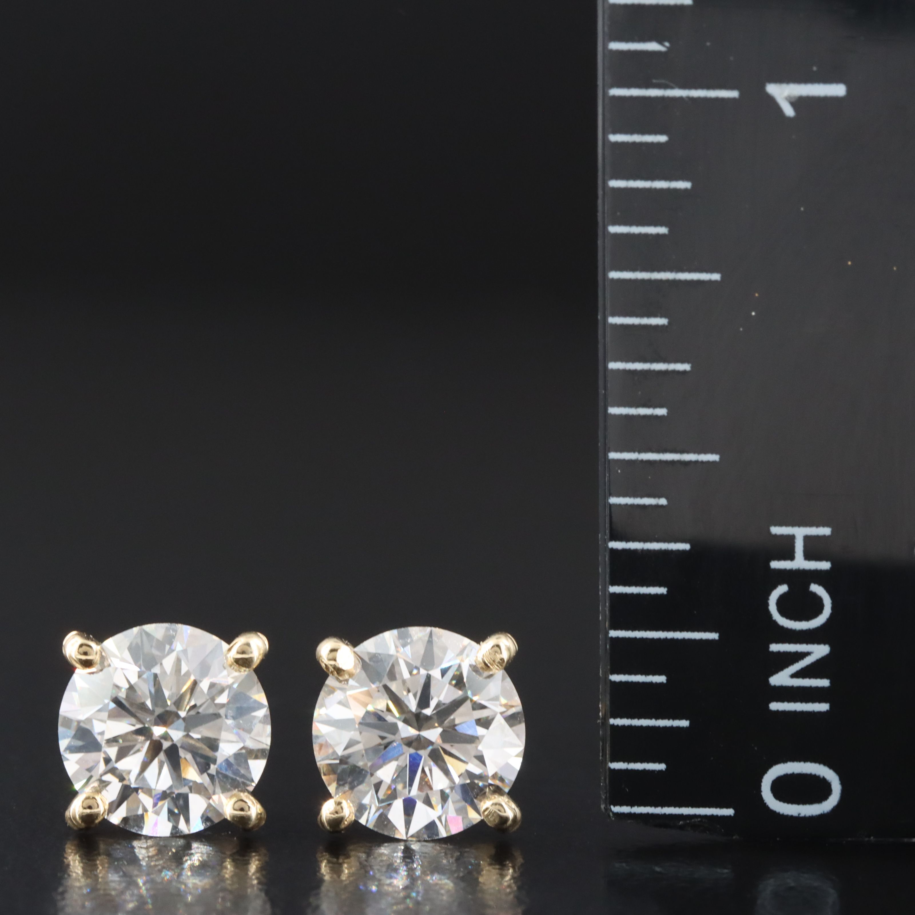 14K 3.05 CTW Lab Grown Diamond Stud Earrings with IGI Reports