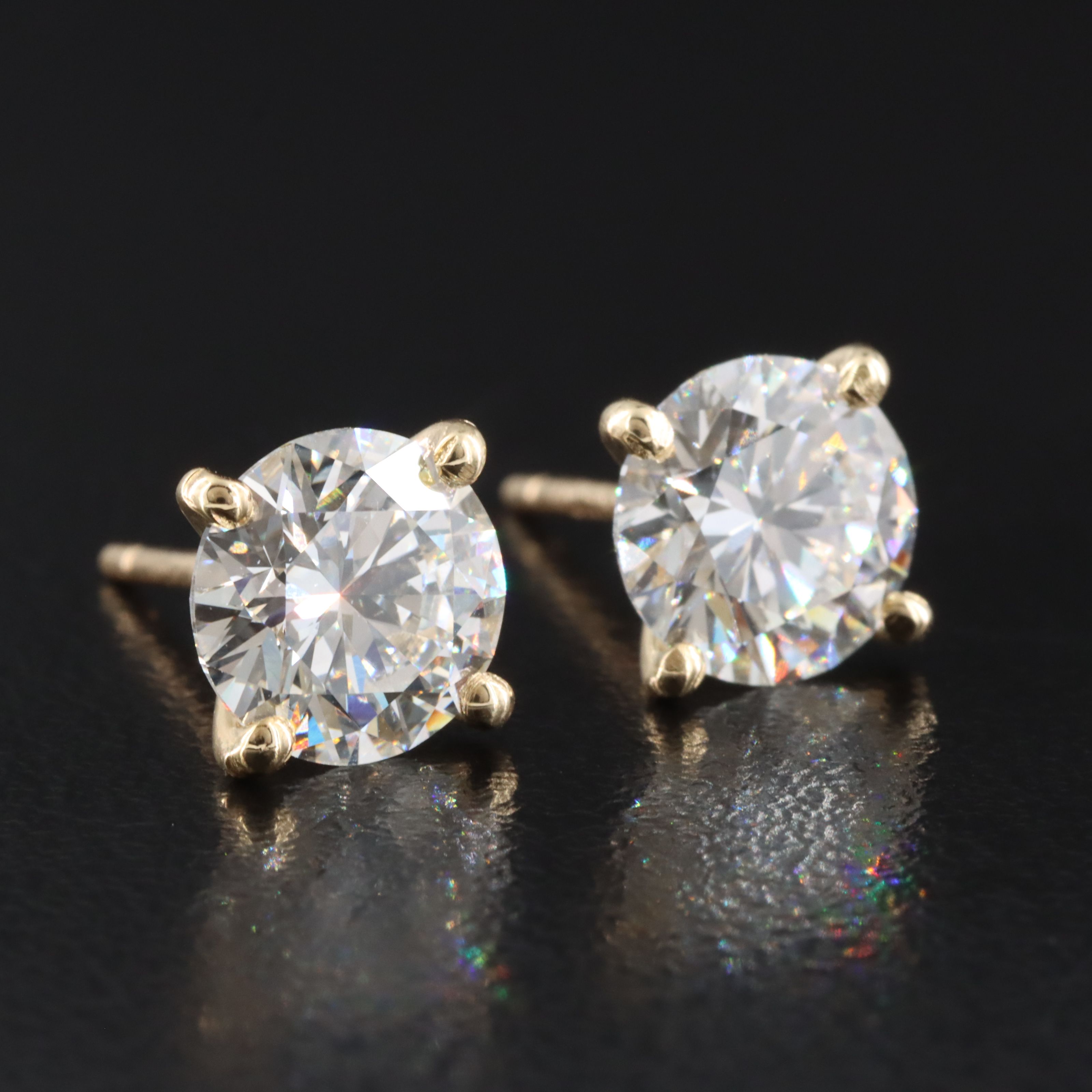 14K 3.05 CTW Lab Grown Diamond Stud Earrings with IGI Reports