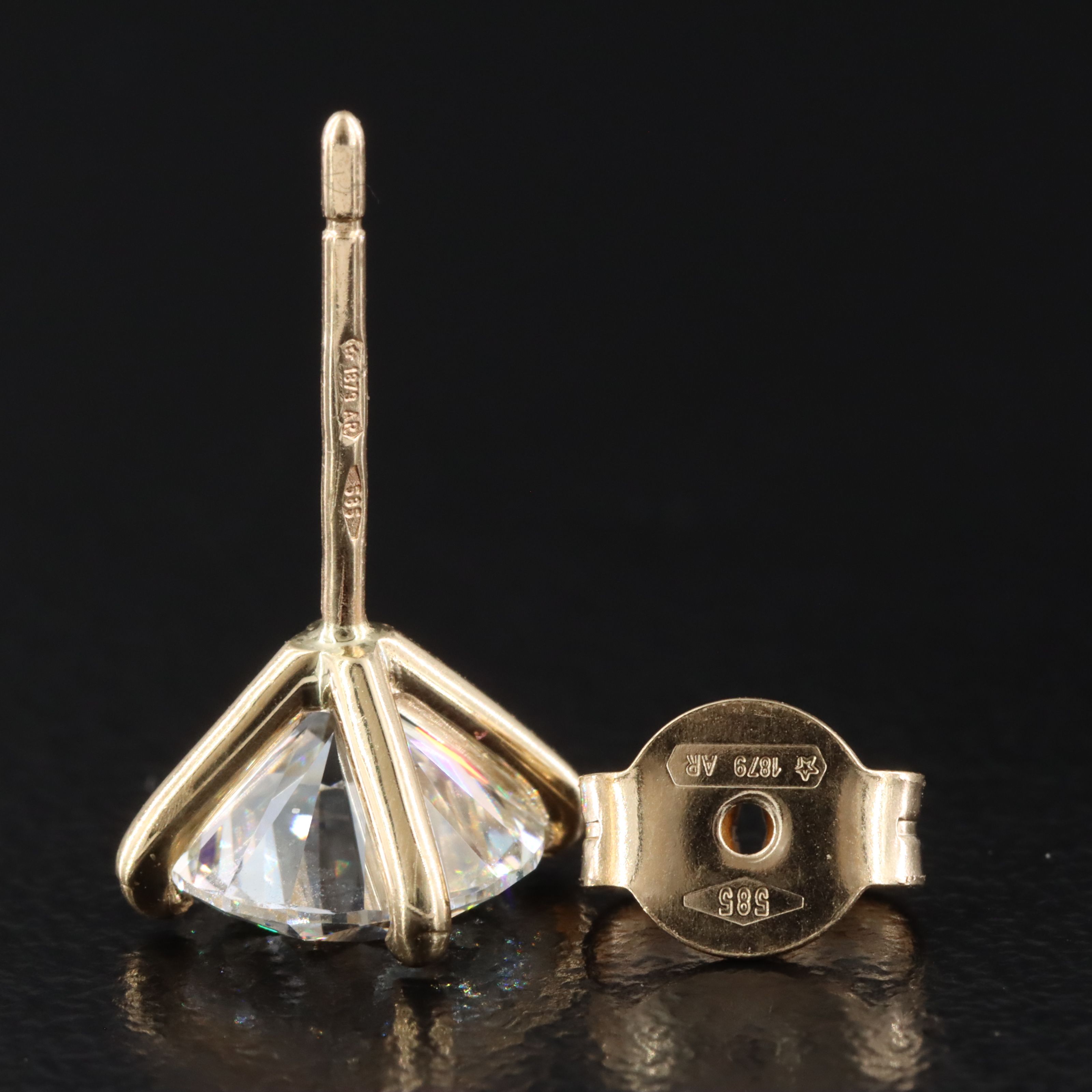 14K 3.05 CTW Lab Grown Diamond Stud Earrings with IGI Reports