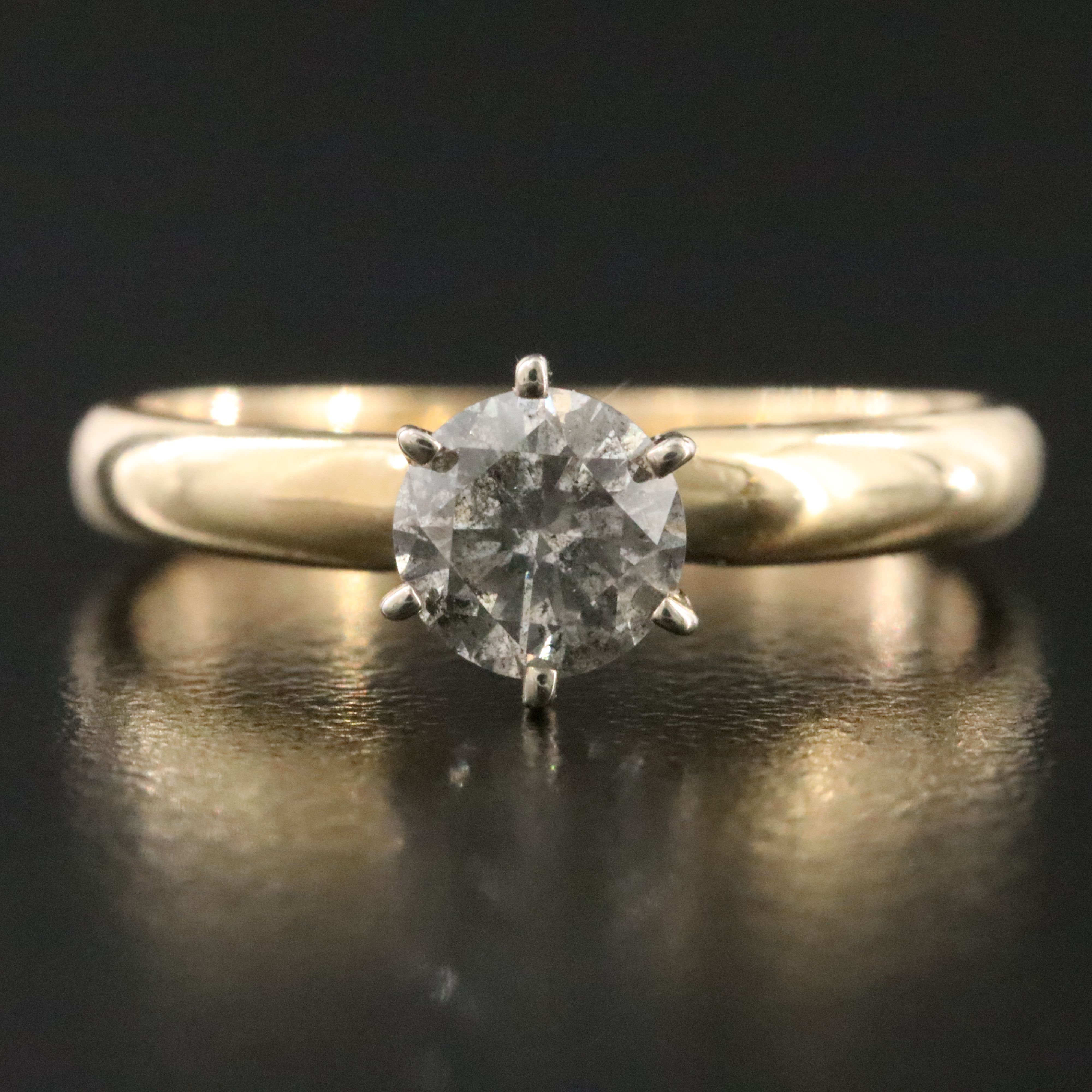 14K 0.66 CT Diamond Solitaire Ring