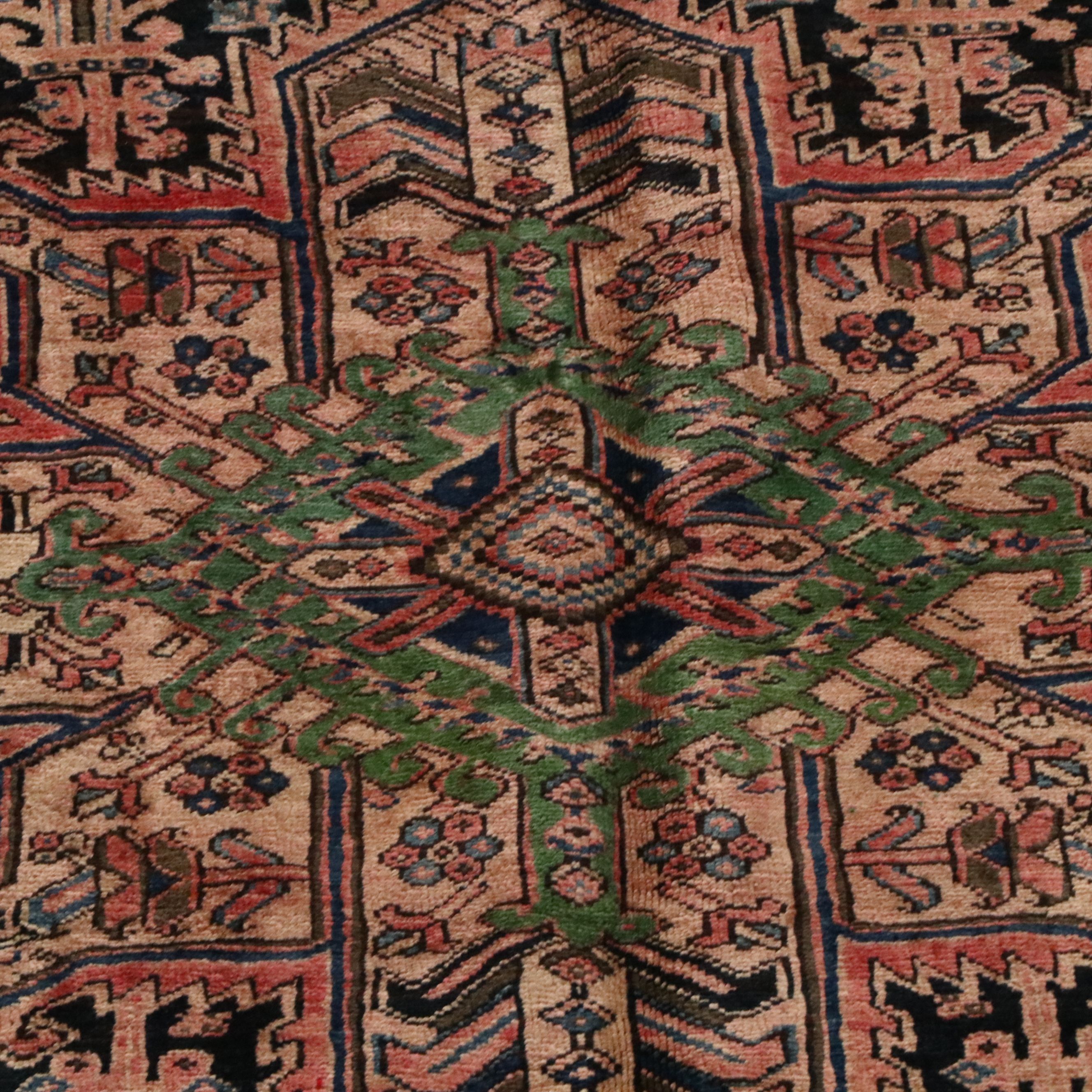 9'5 x 12'6 Hand-Knotted Persian Heriz Room-Sized Rug