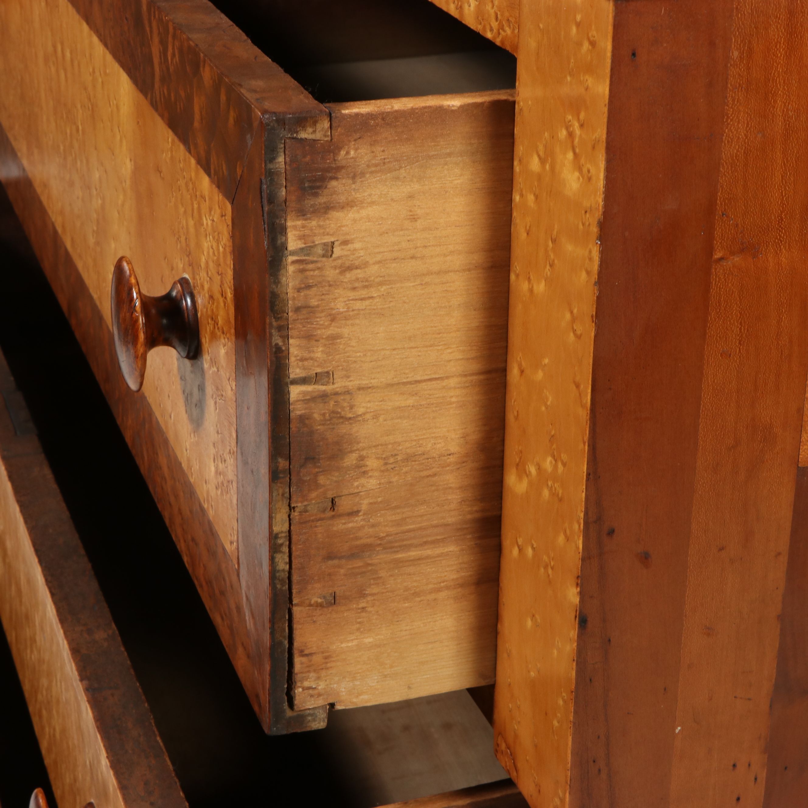 Empire Birdseye Maple Four-Drawer Chest, 19th Century