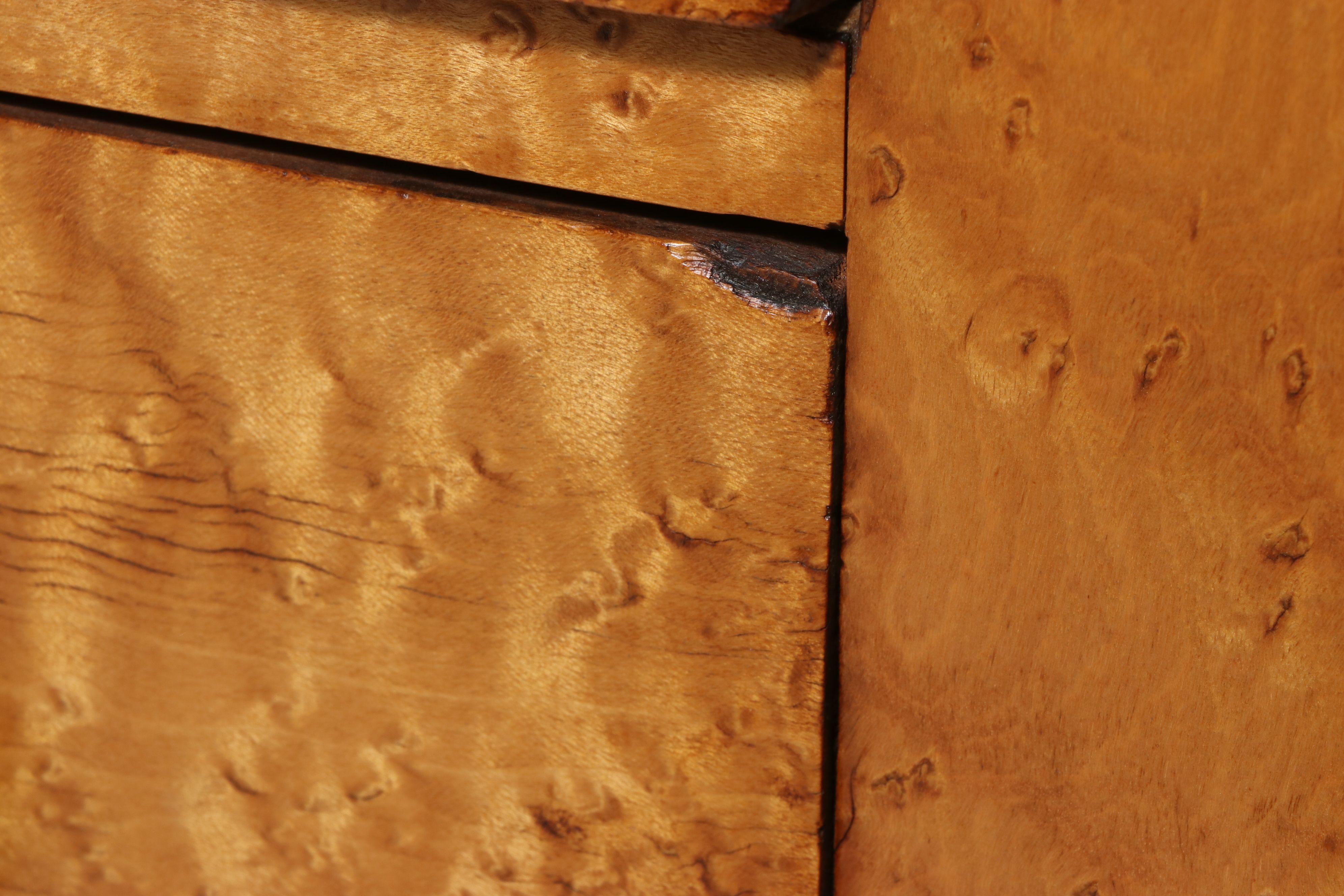 Empire Birdseye Maple Four-Drawer Chest, 19th Century