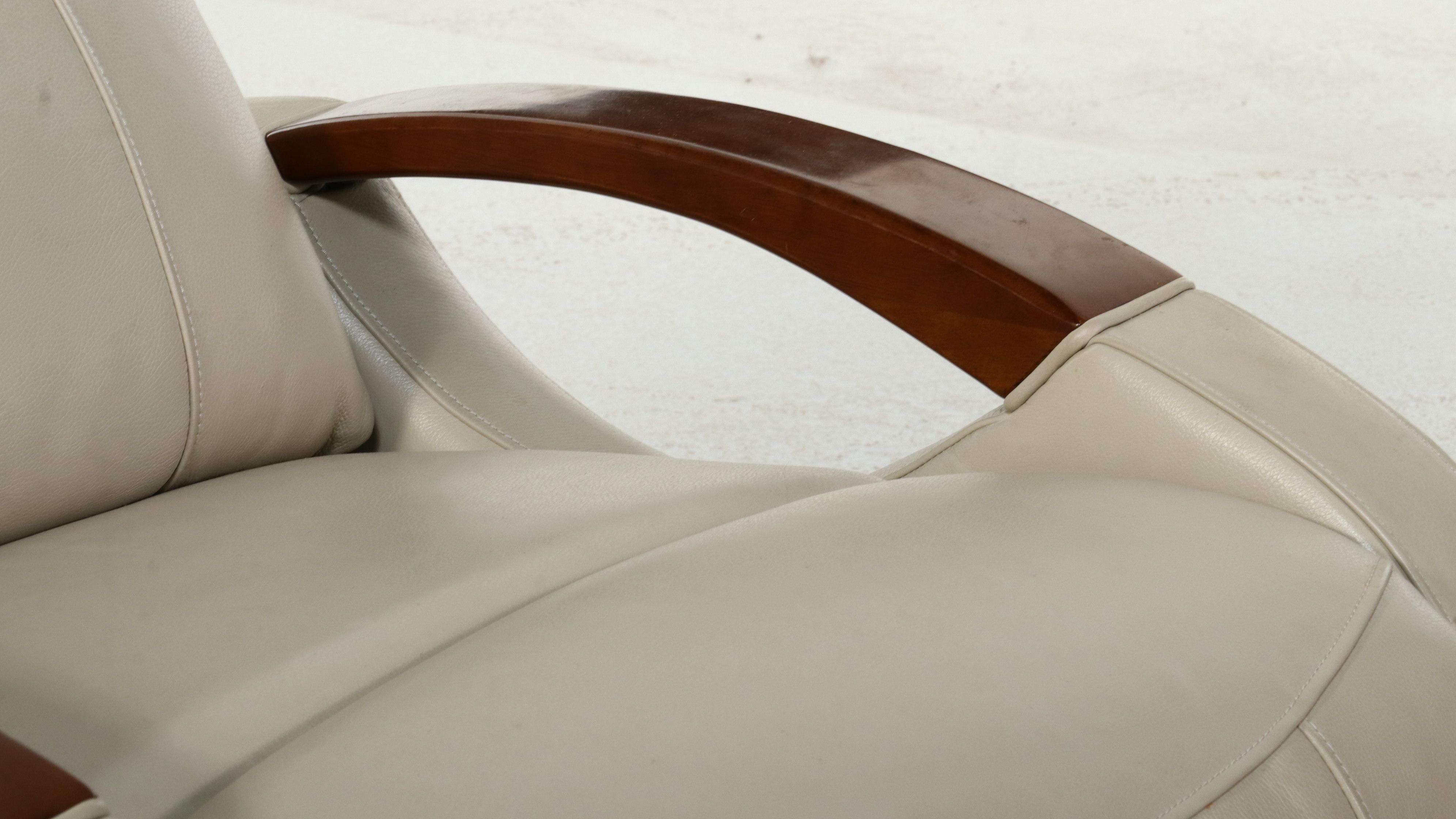 Modern Power Reclining Leather Swivel Glider, 21st Century