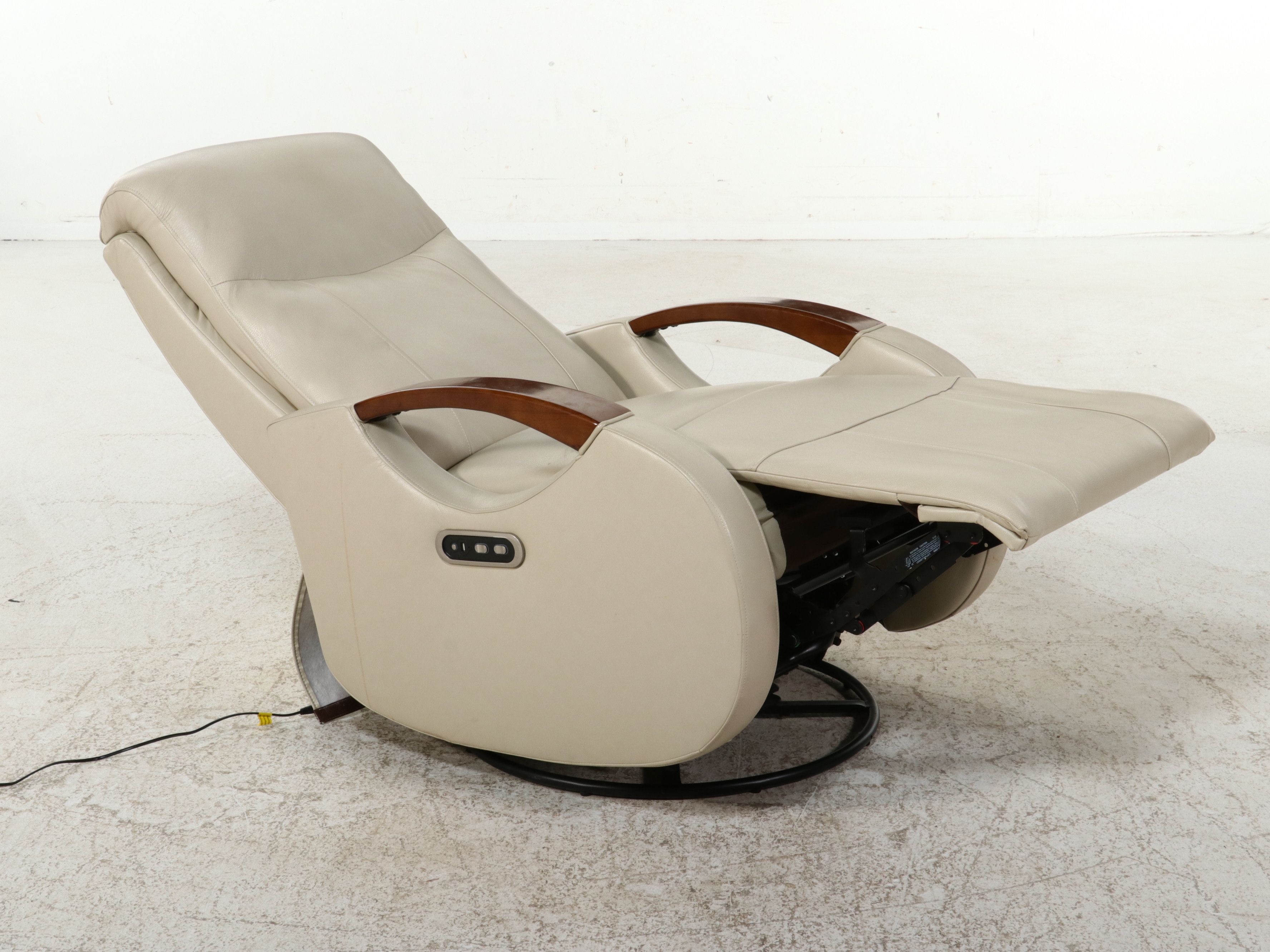 Modern Power Reclining Leather Swivel Glider, 21st Century