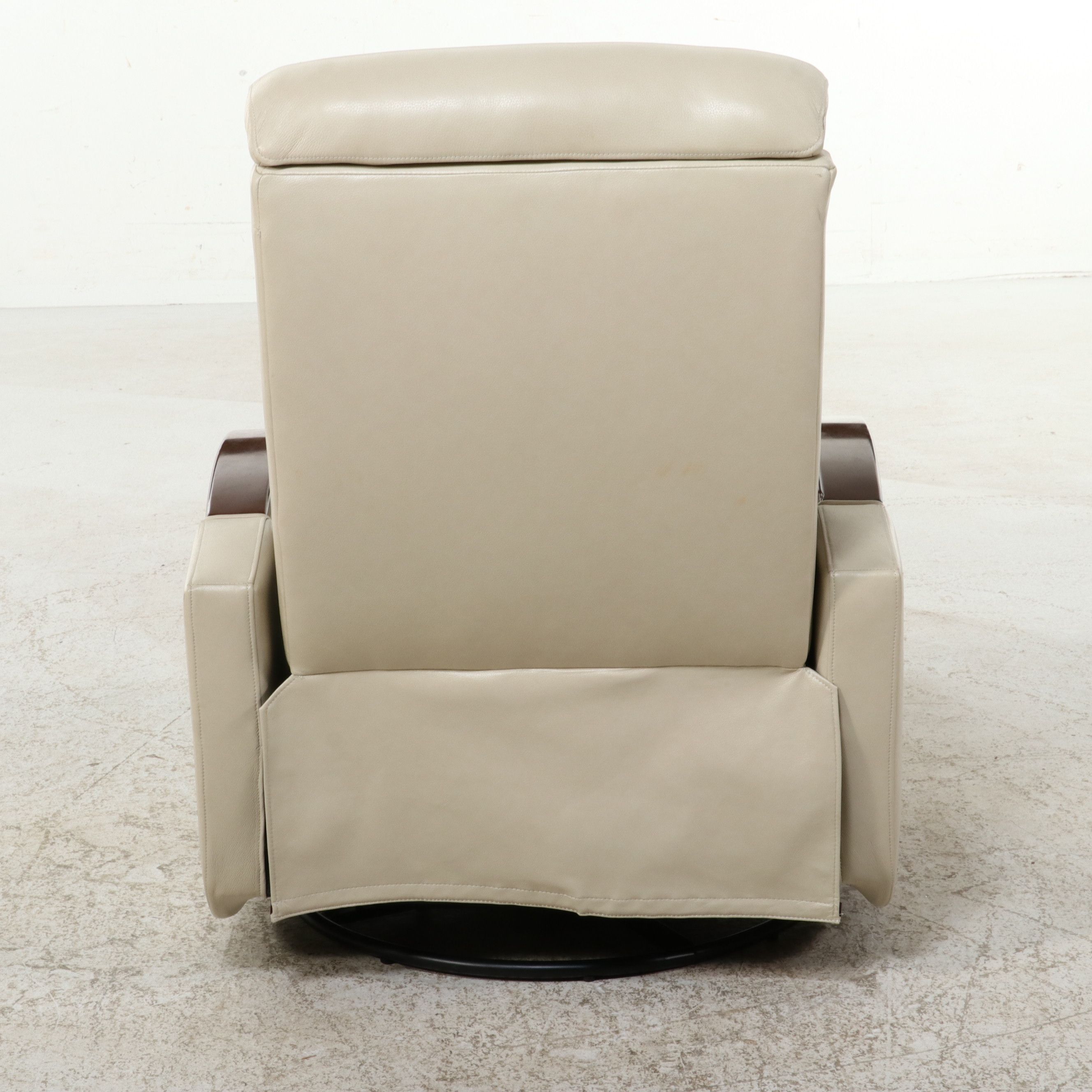Modern Power Reclining Leather Swivel Glider, 21st Century