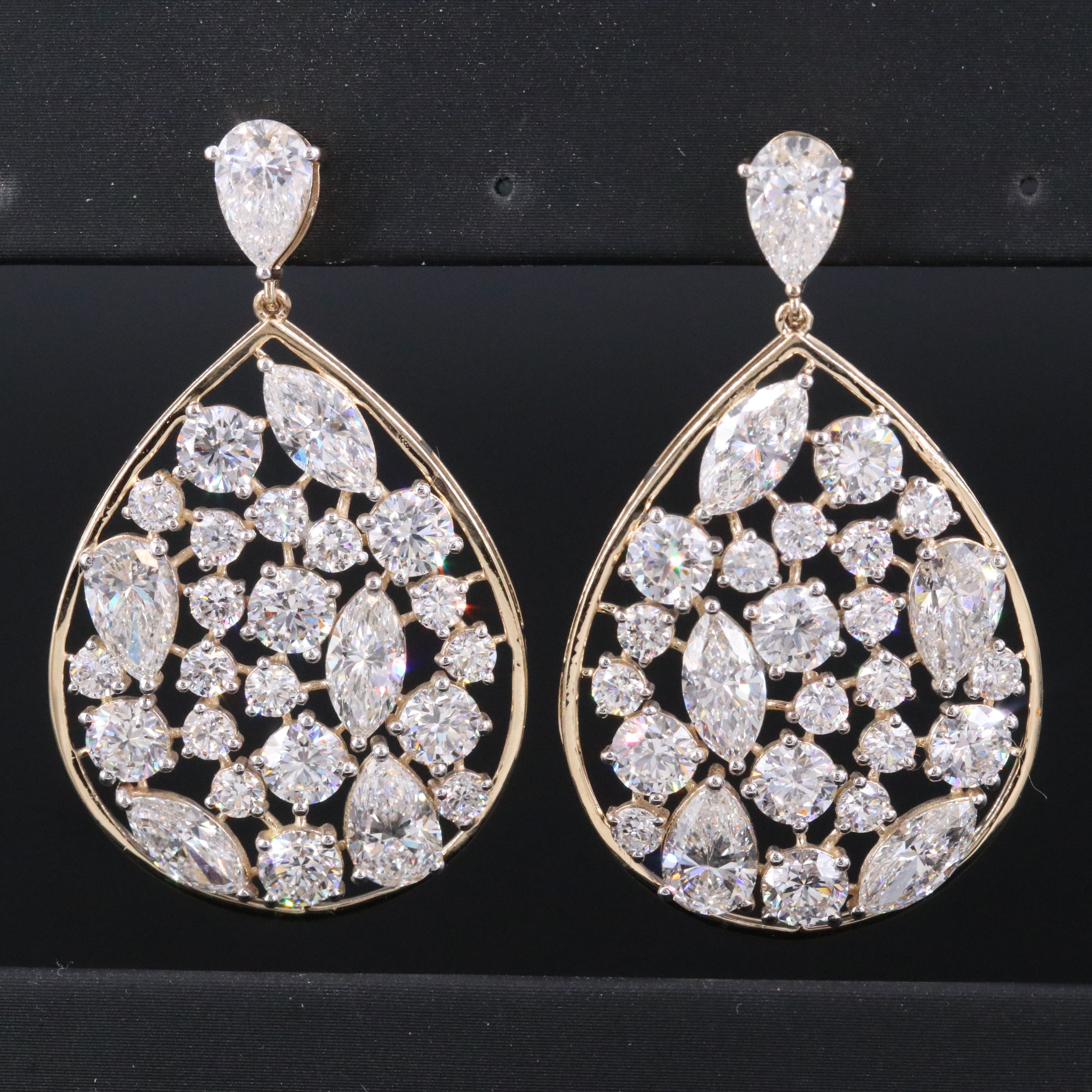14K 18.31 CTW Lab Grown Diamond Earrings