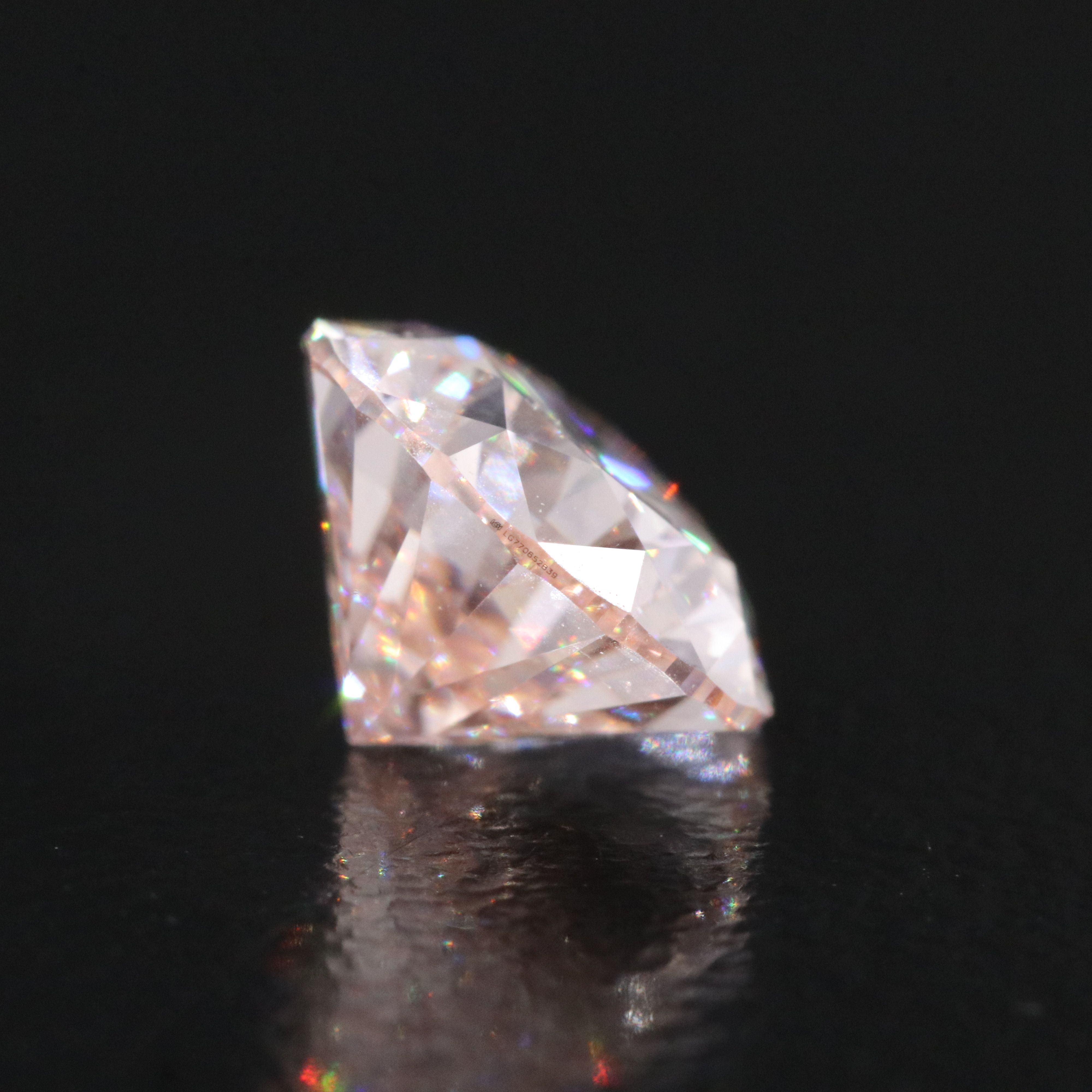 Loose 3.02 CT Lab Grown Fancy Intense Pink Diamond with IGI Report
