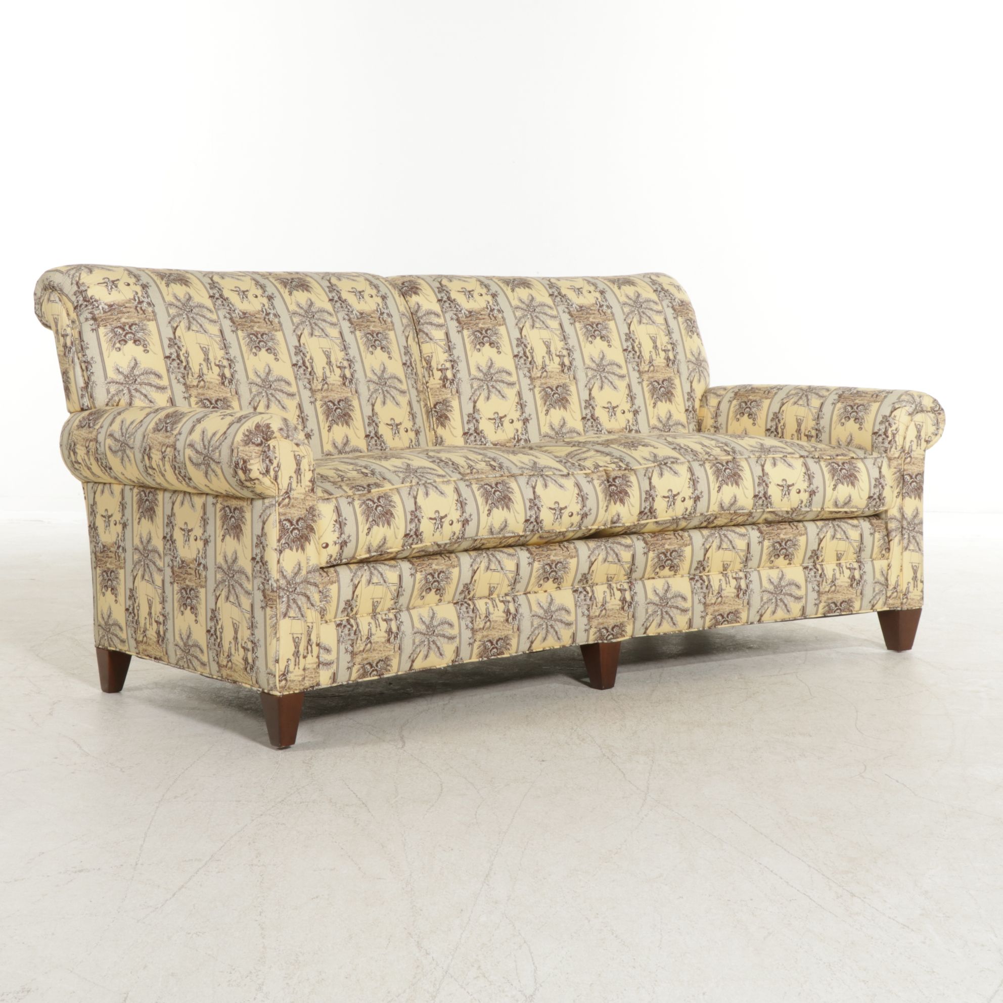 Pearson Custom Upholstered Curved Sofa, 21st Century