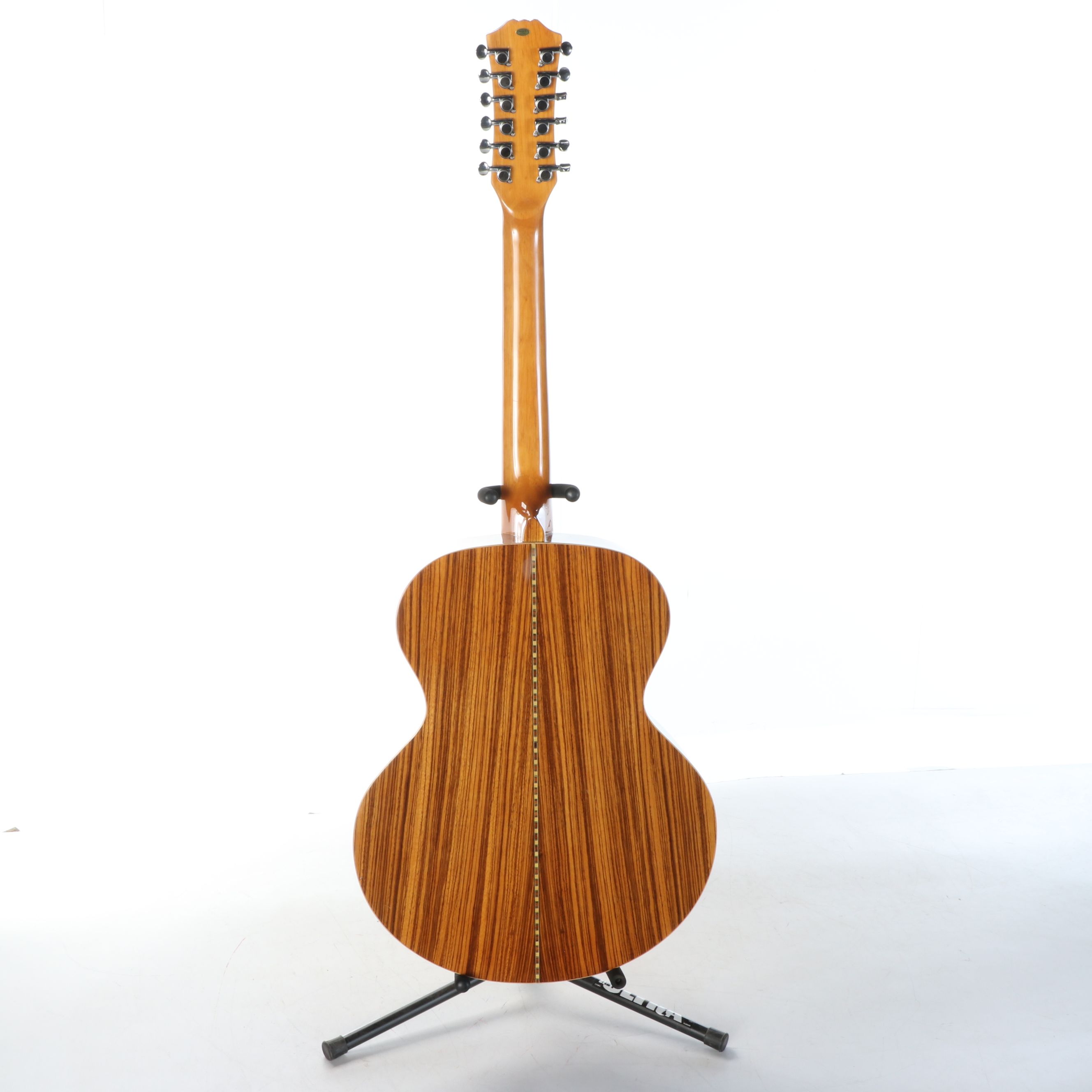 Carlo Robelli 12-String Zebrawood Acoustic Guitar, Mid to Late 20th Century