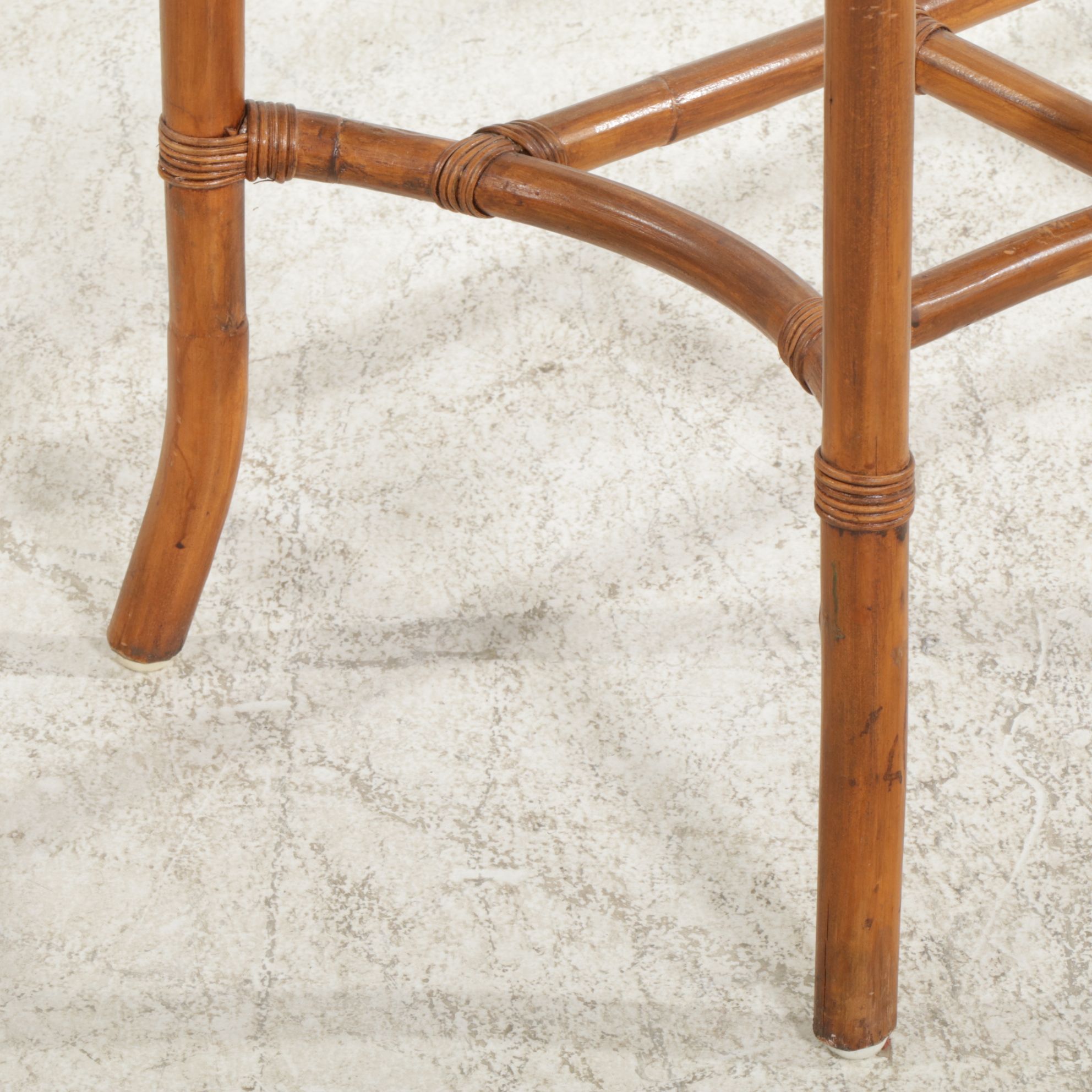 Bent Rattan and Wicker Sofa Table, Late 20th Century