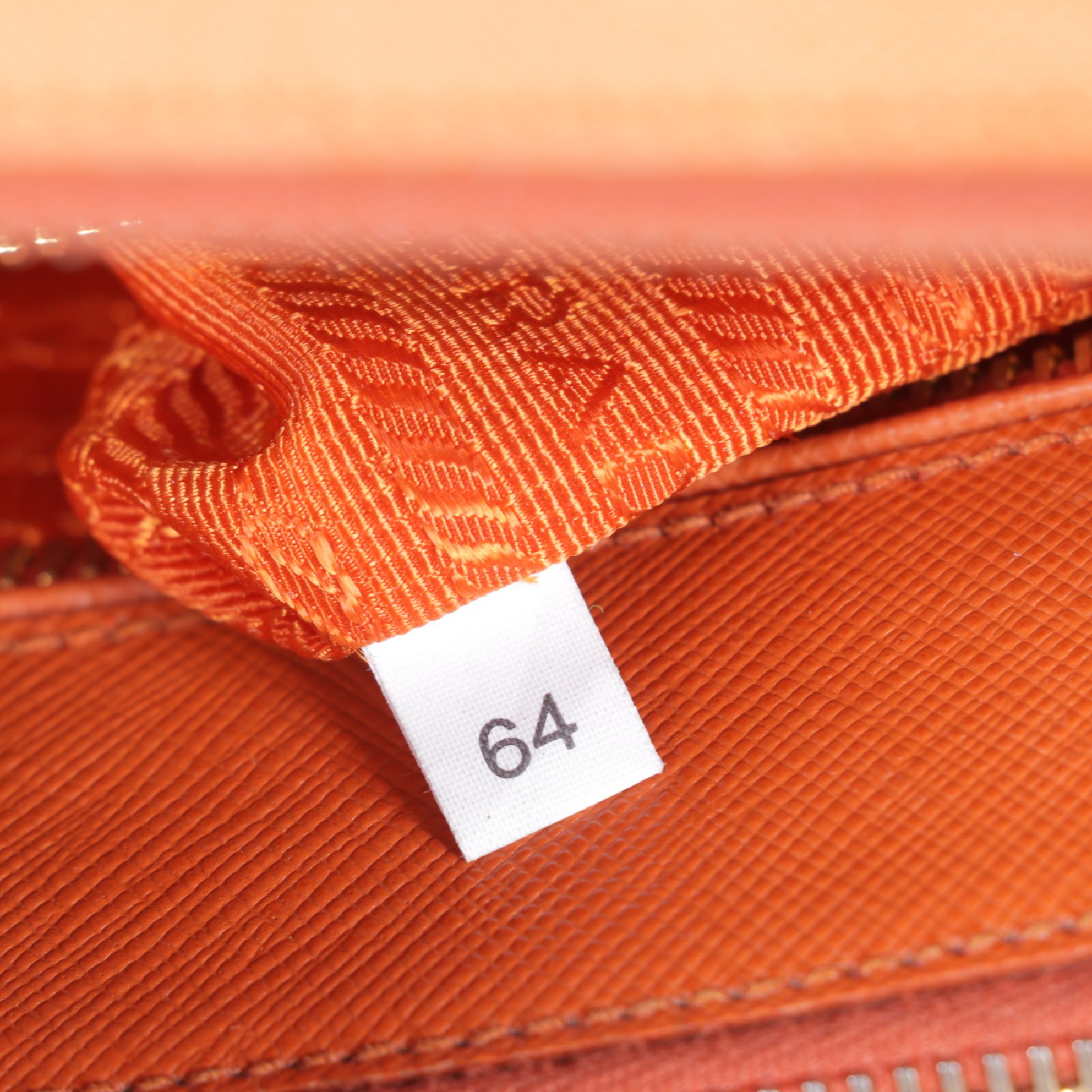 Prada Small Galleria Double-Zip Two-Way Bag in Orange Saffiano Leather