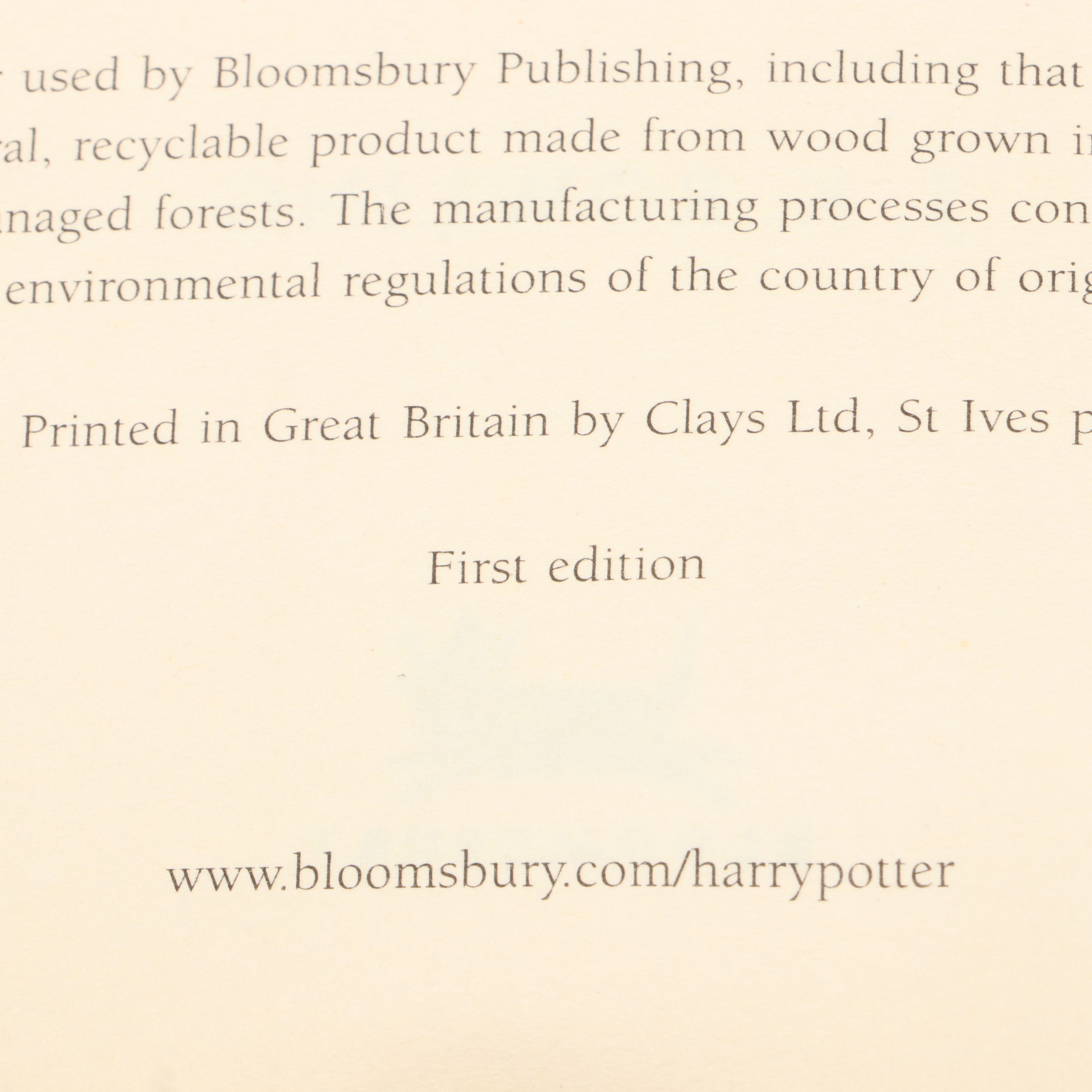 First UK Edition "Harry Potter and the Order of the Phoenix" by J. K. Rowling