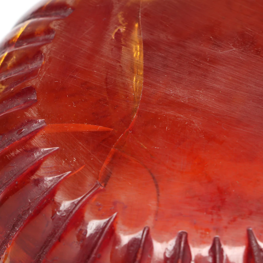 Chinese Translucent Amber Resin Pumpkin-Shaped Teapot With Stand, 20th ...