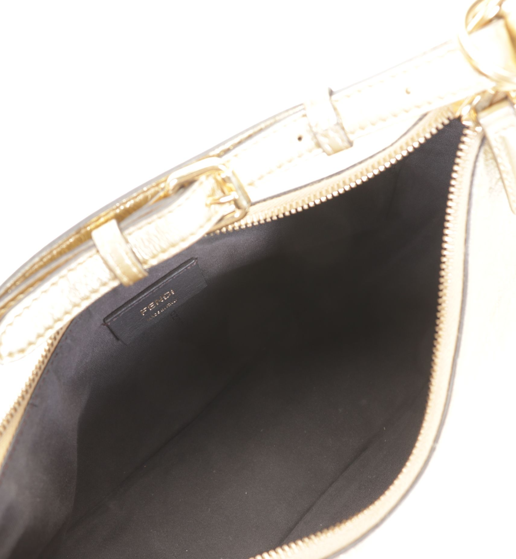 Fendi Fendigraphy Hobo Bag in Gold Leather