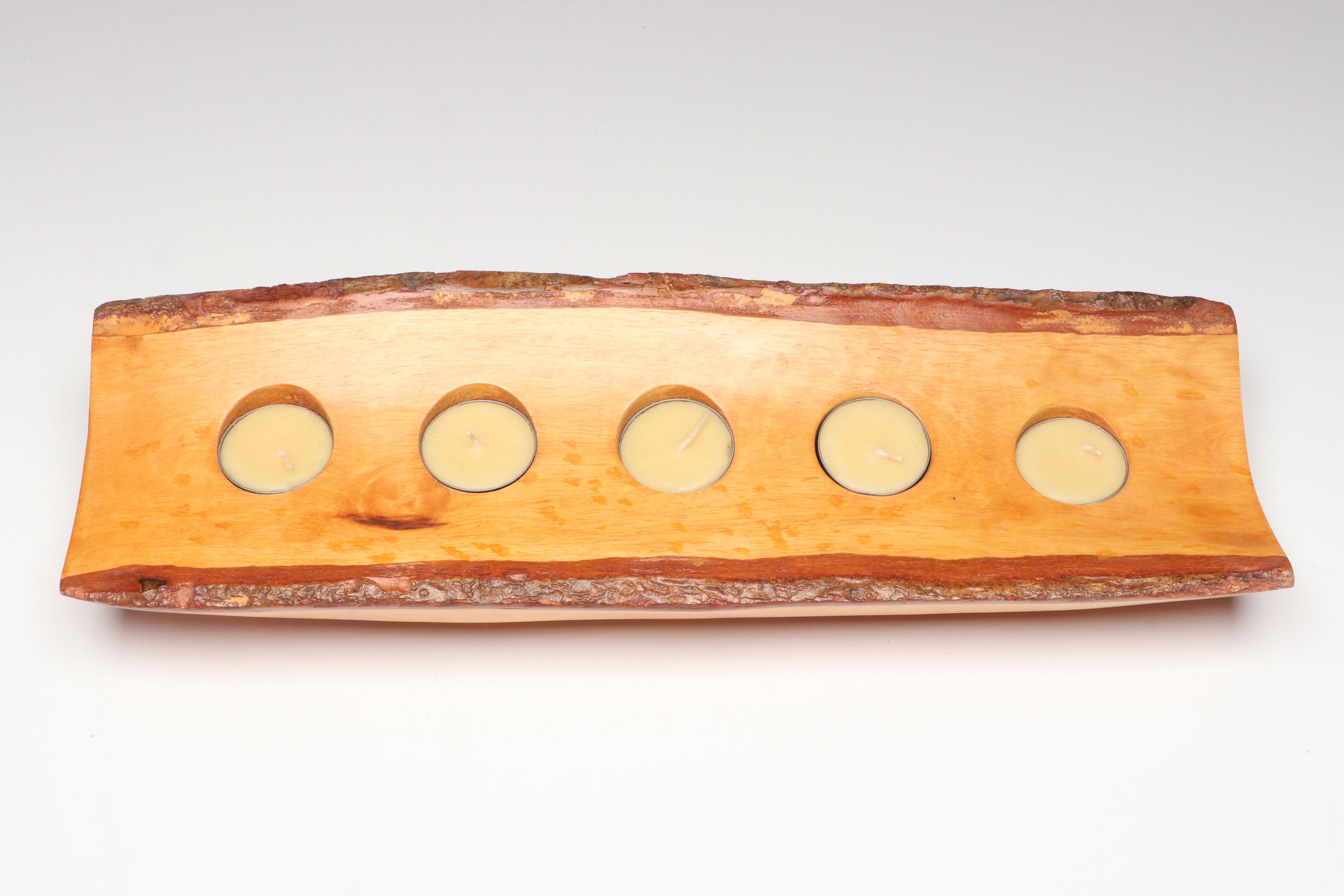 Live Edge Votive Tray, Polished Utah Septarian Nodule