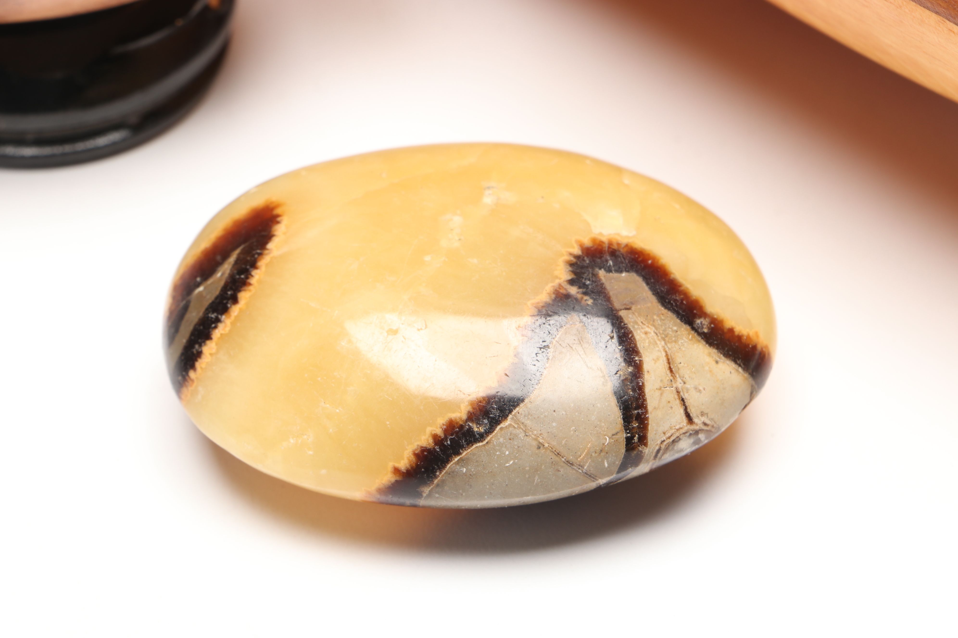 Live Edge Votive Tray, Polished Utah Septarian Nodule