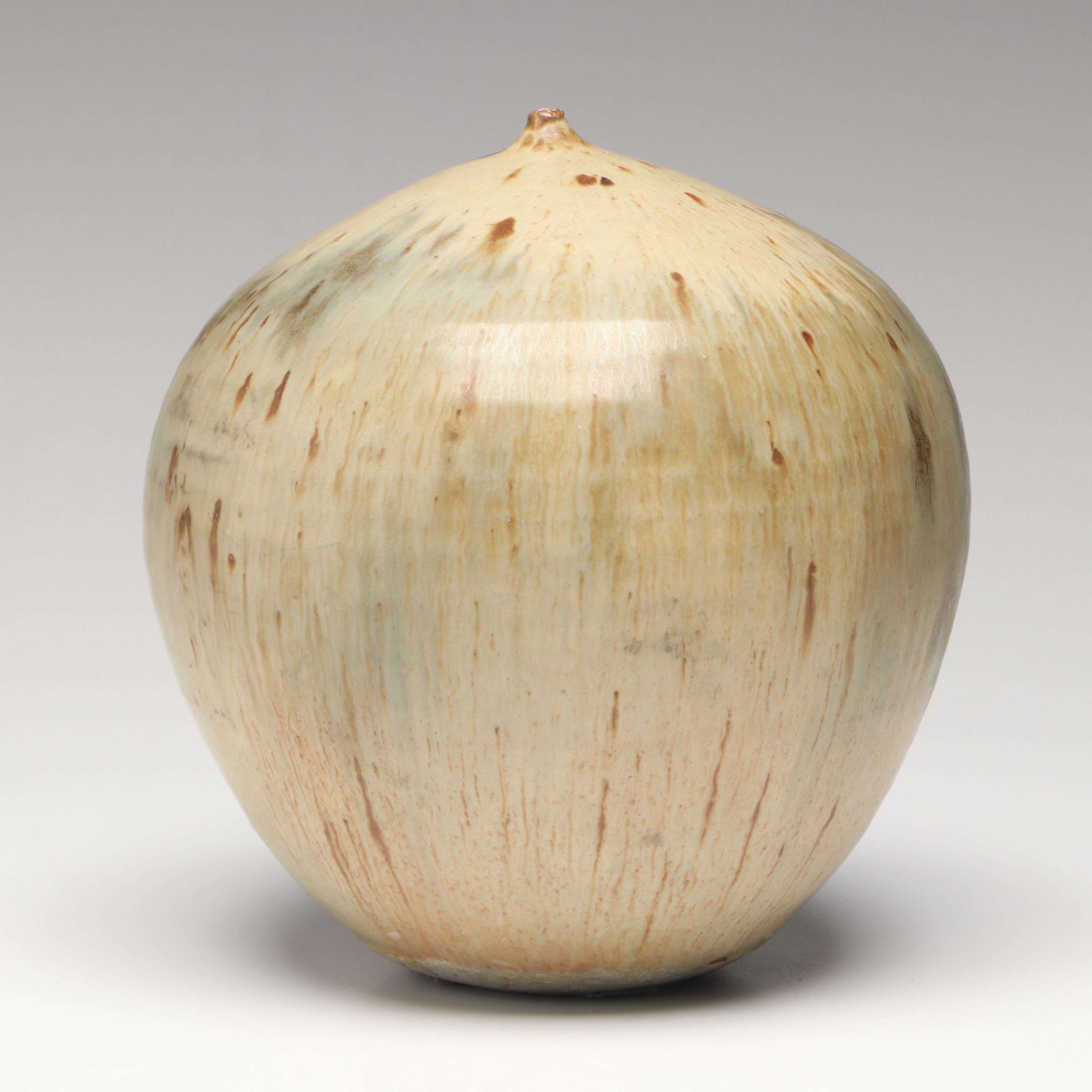 Rustic Studio Pottery Salt Glazed Stoneware Bud Vase, Mid to Late 20th Century