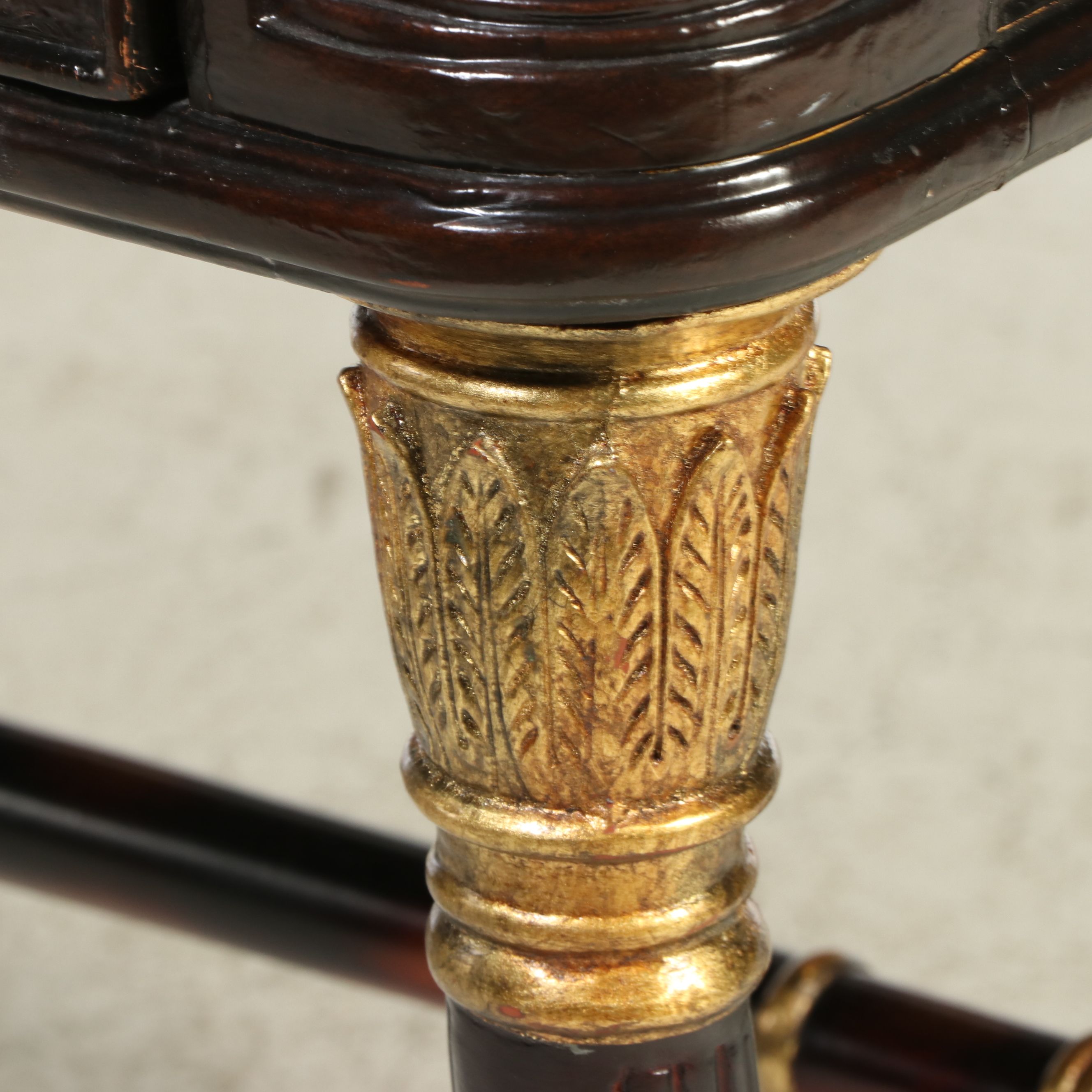Henredon Regency Style Library Table with Leather Top