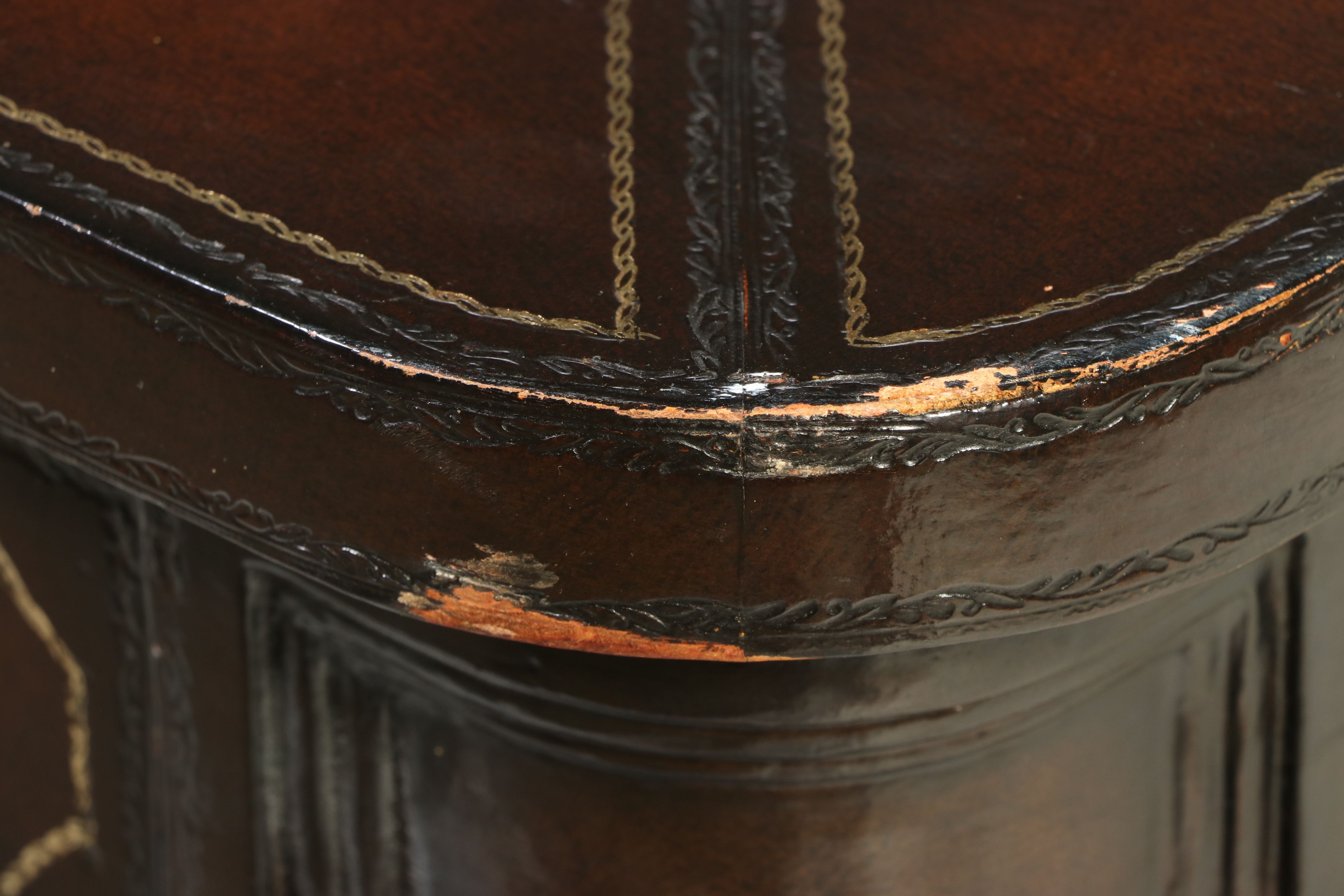 Henredon Regency Style Library Table with Leather Top