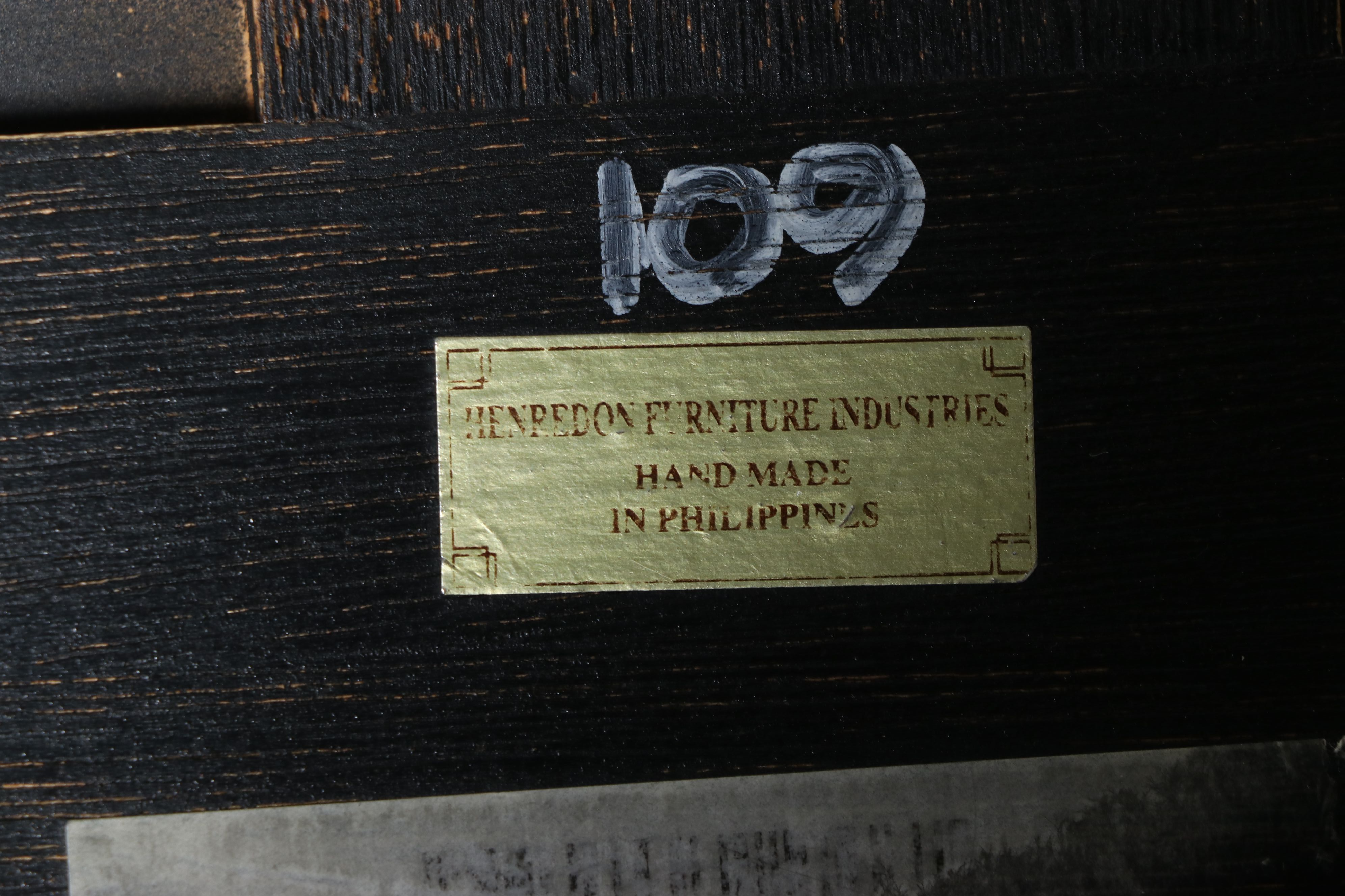 Henredon Regency Style Library Table with Leather Top