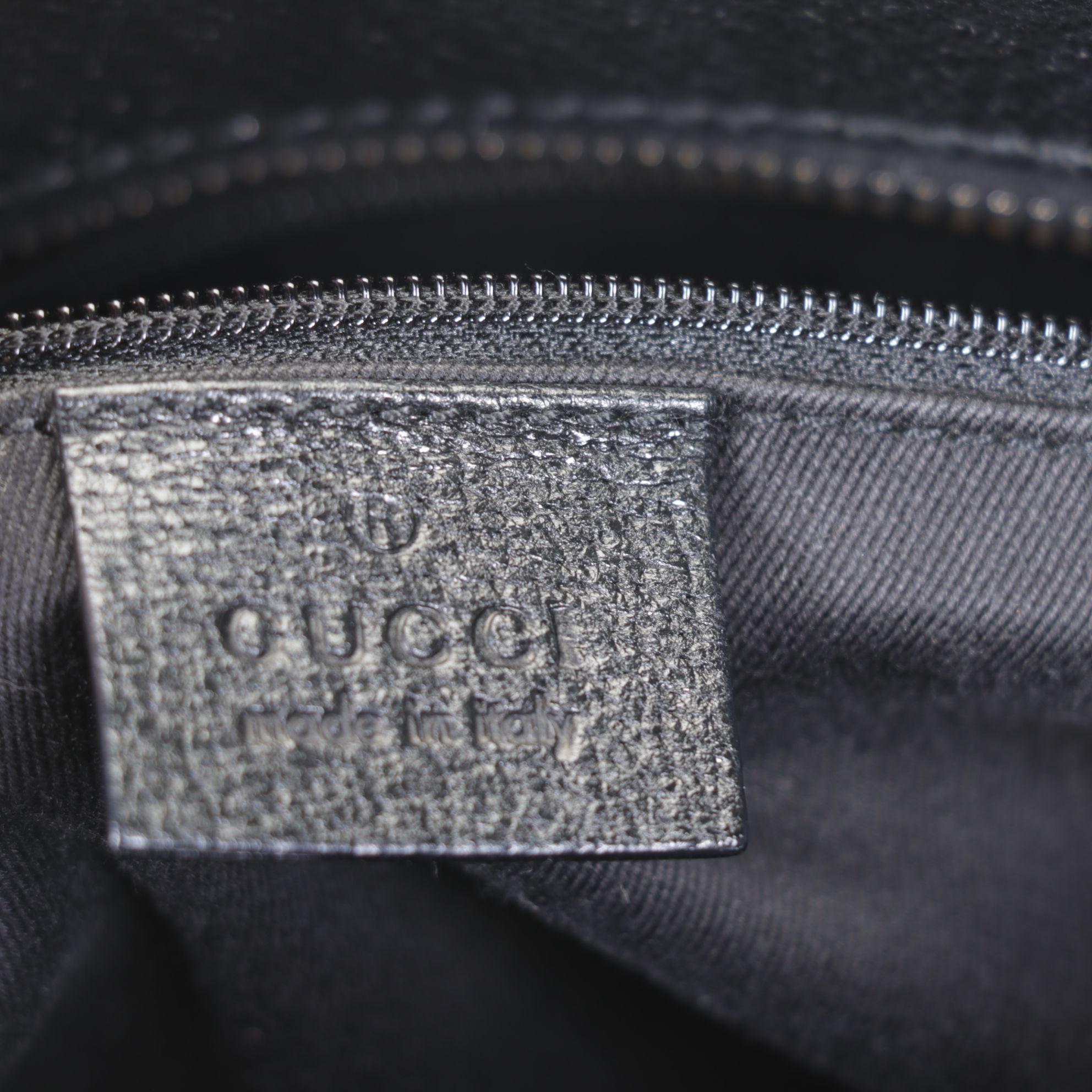 Gucci GG Canvas Top Handle Bag Black GG Canvas and Cinghial Leather Trim