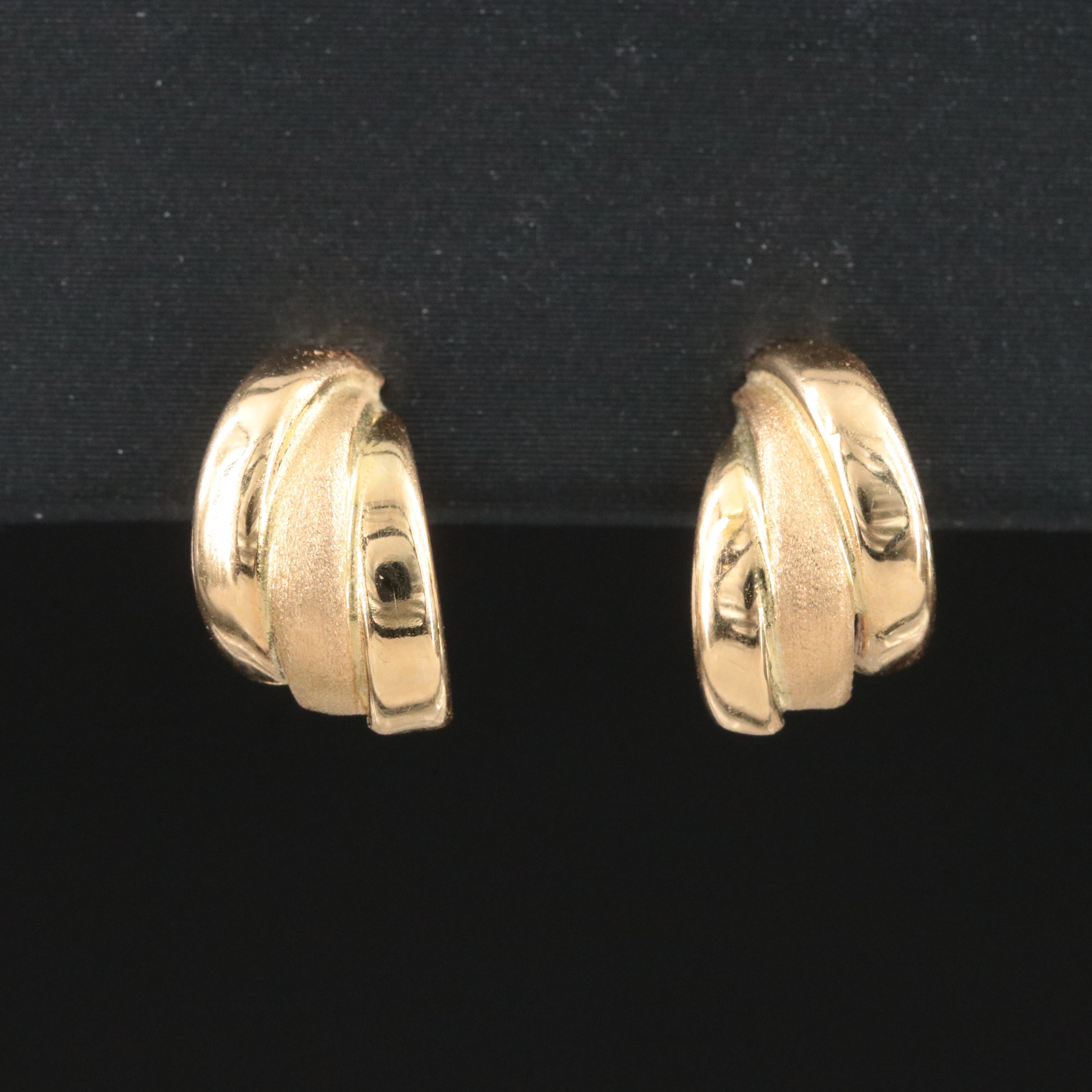 18K Fluted Earrings