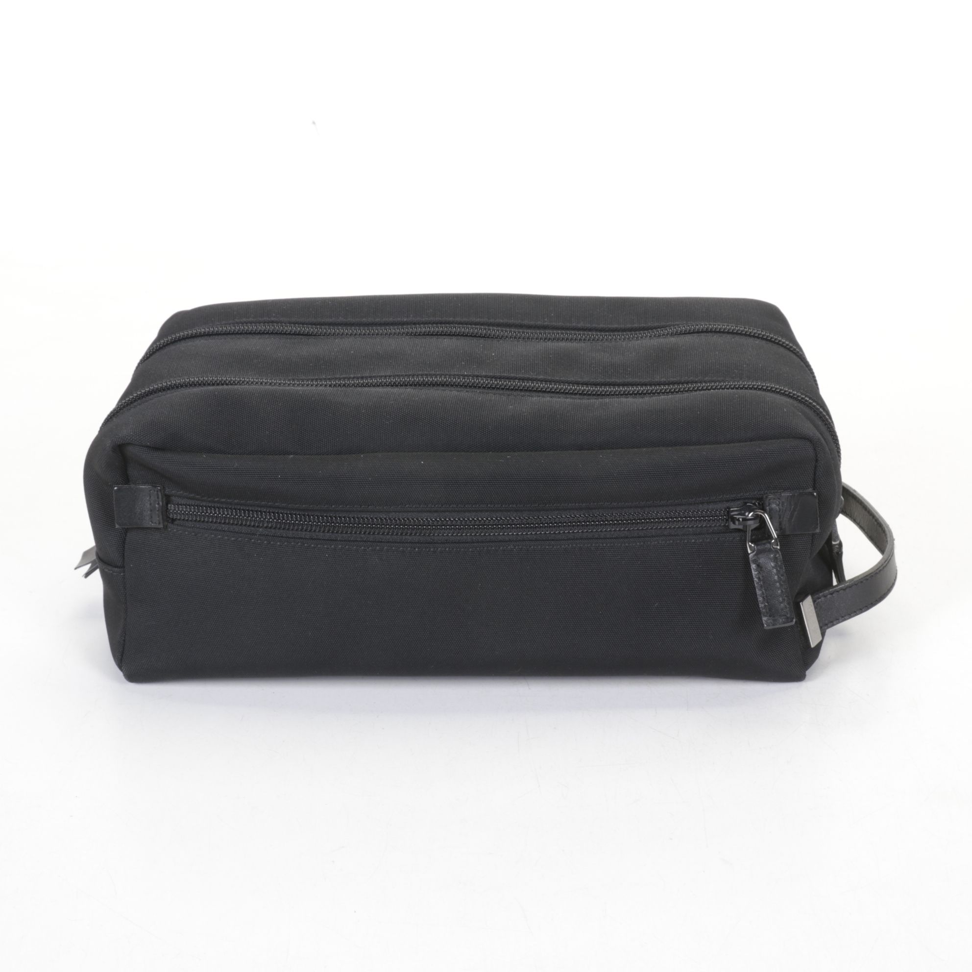 Gucci Black Nylon Canvas Toiletry Zip Pouch
