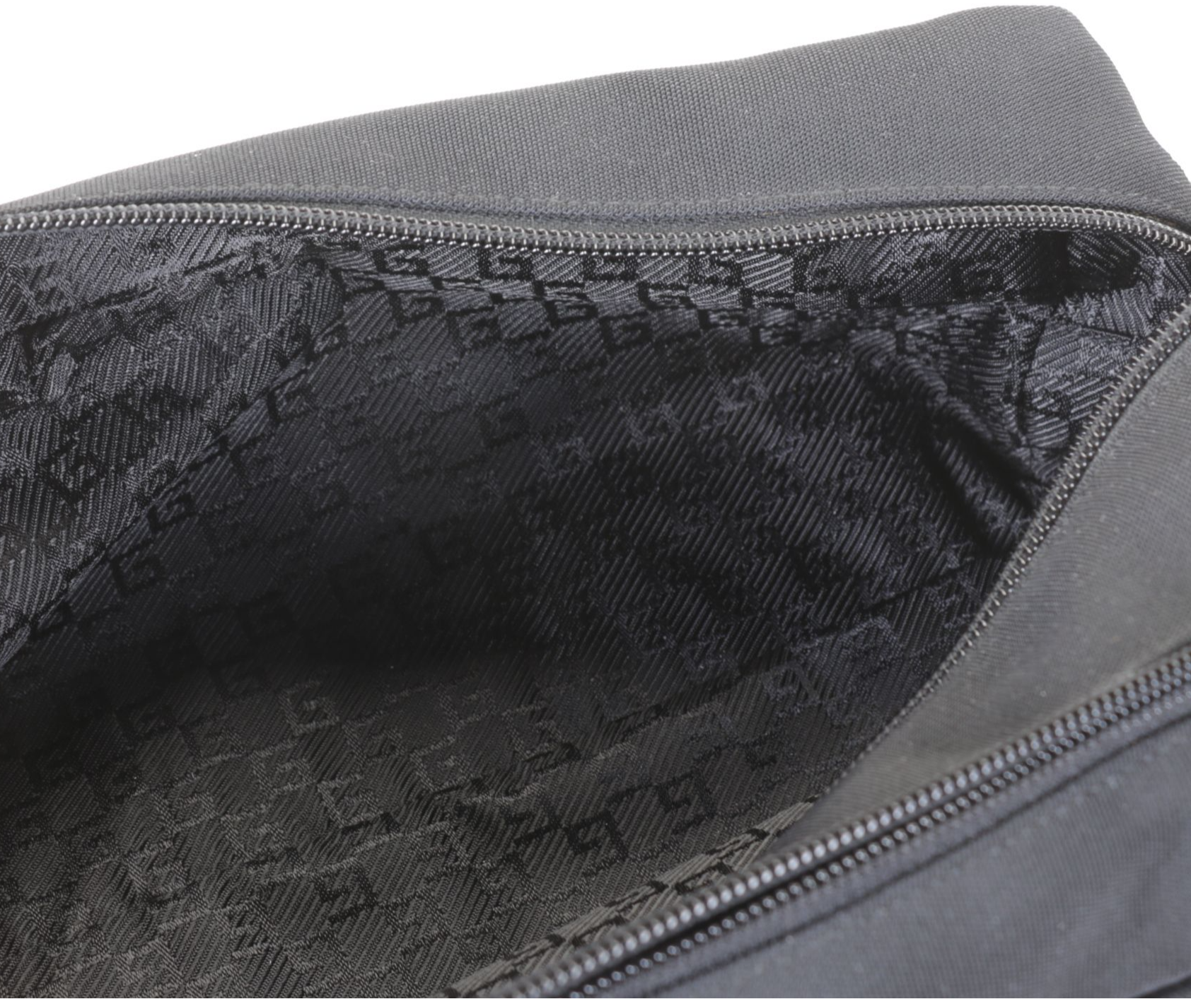 Gucci Black Nylon Canvas Toiletry Zip Pouch