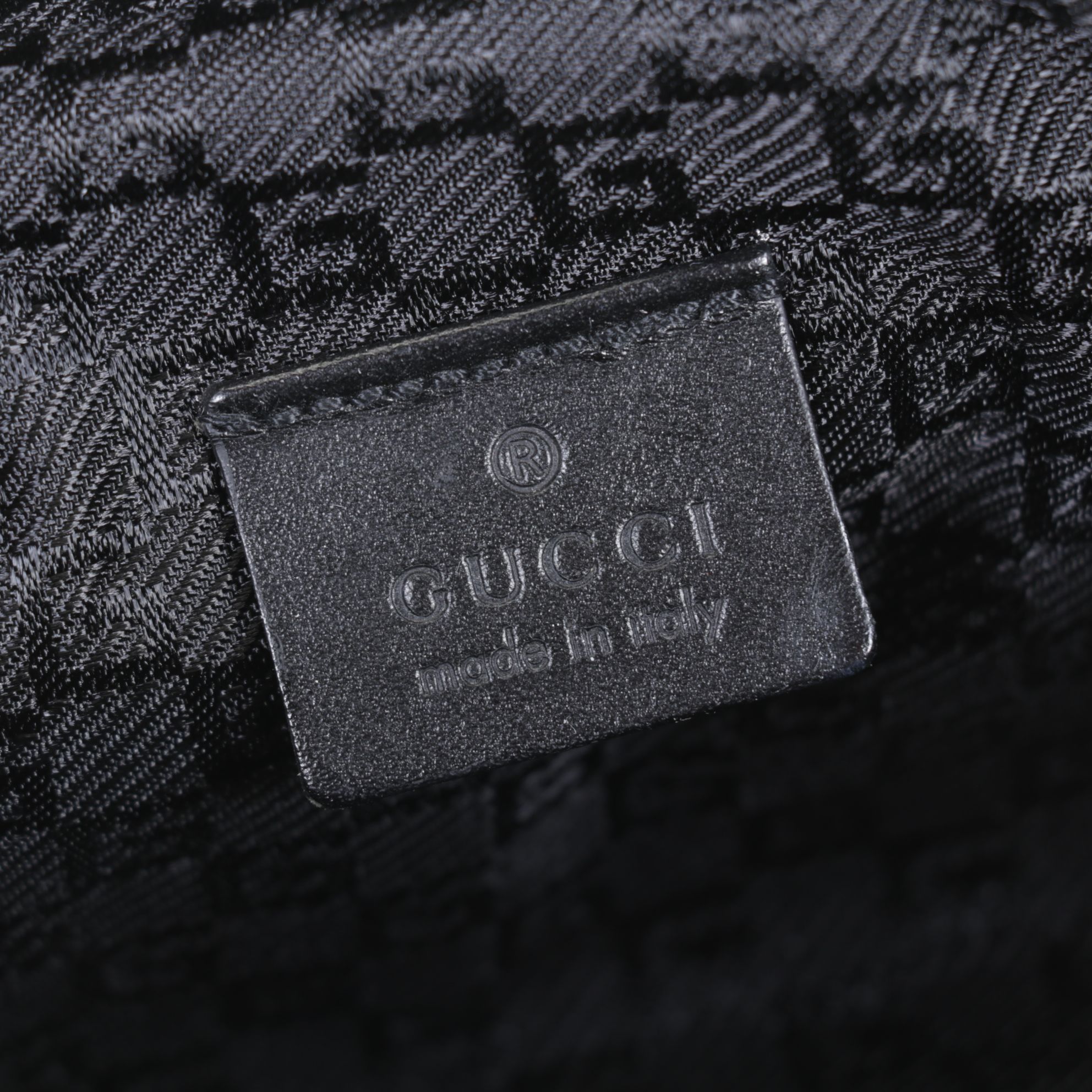 Gucci Black Nylon Canvas Toiletry Zip Pouch