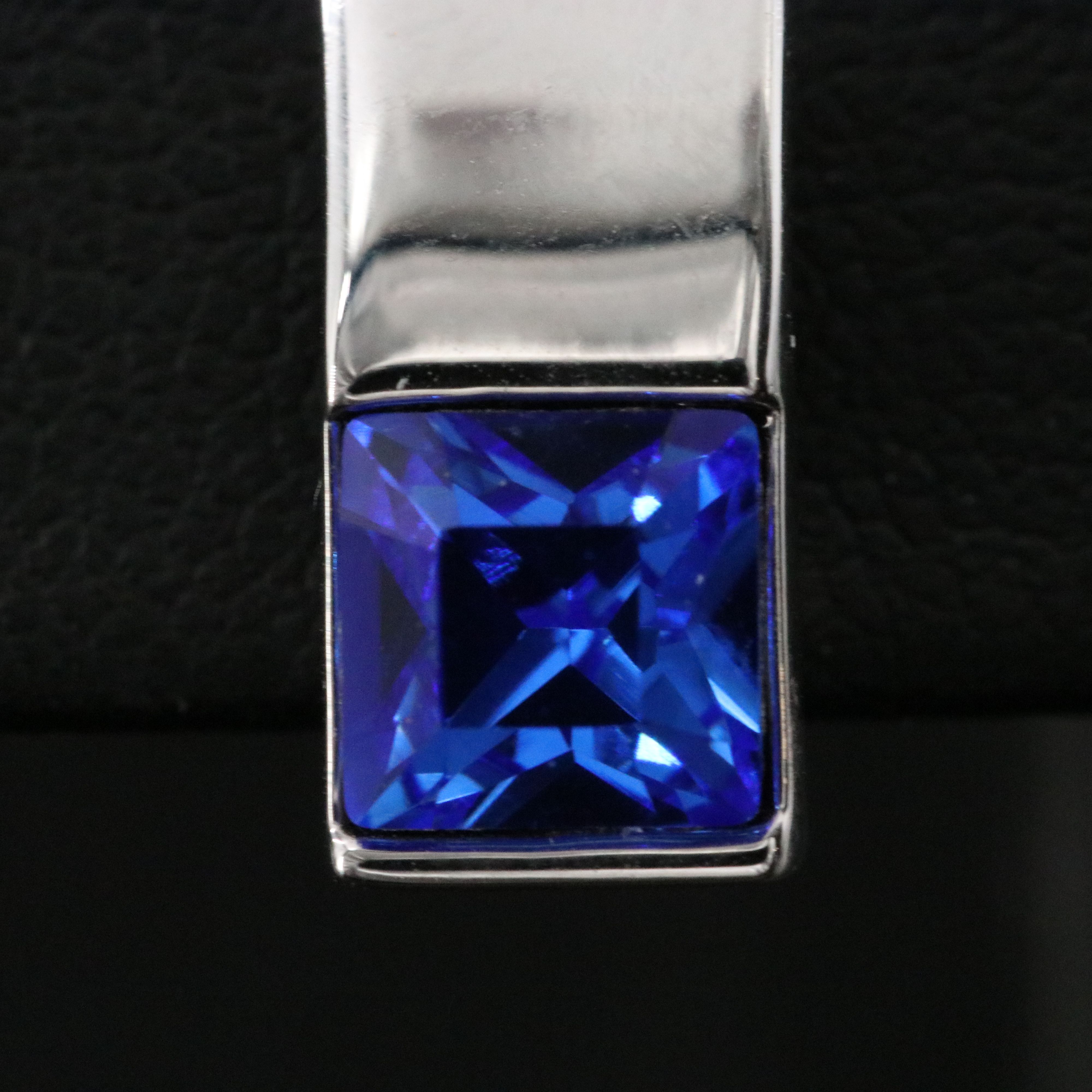 Blue Rhinestone Earrings