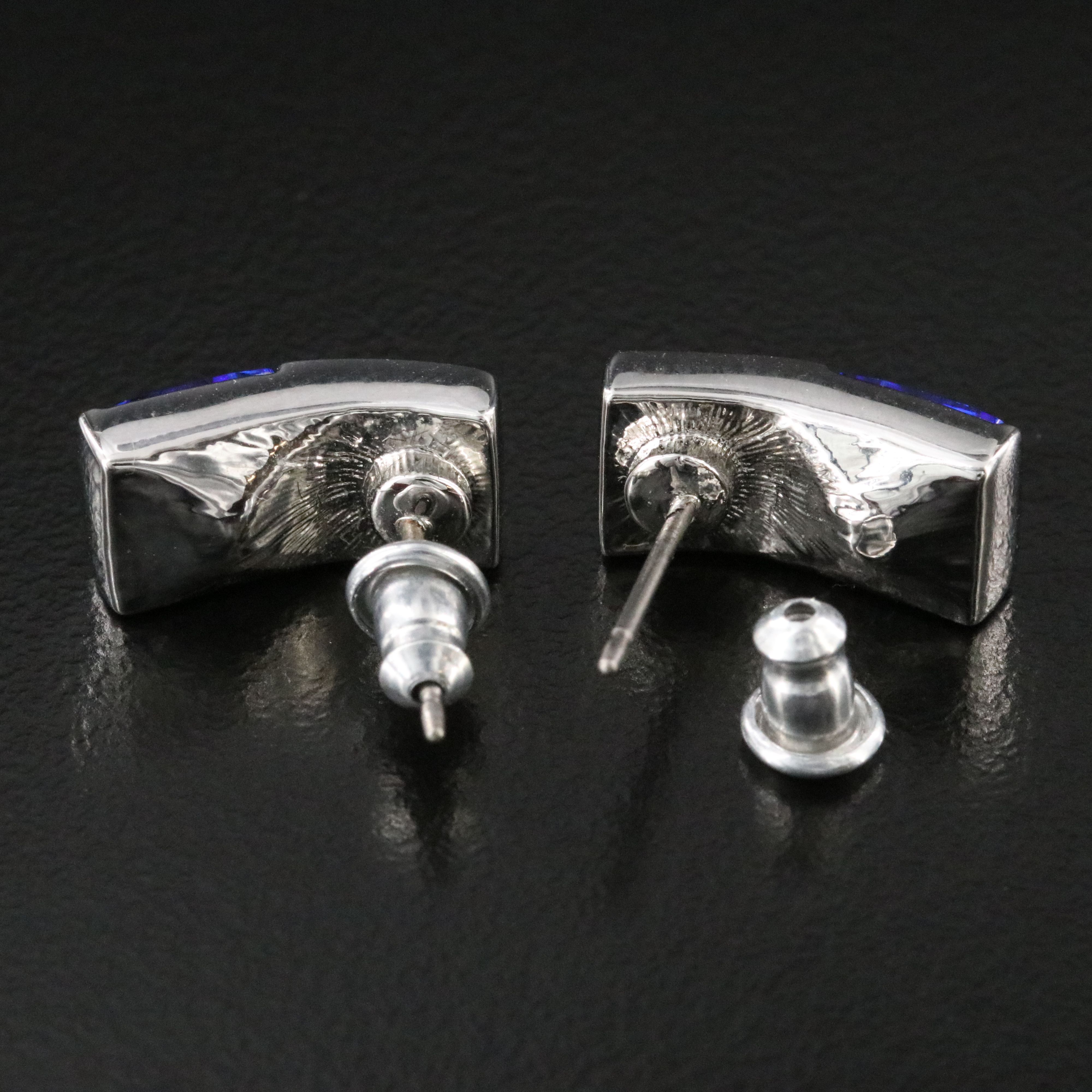 Blue Rhinestone Earrings