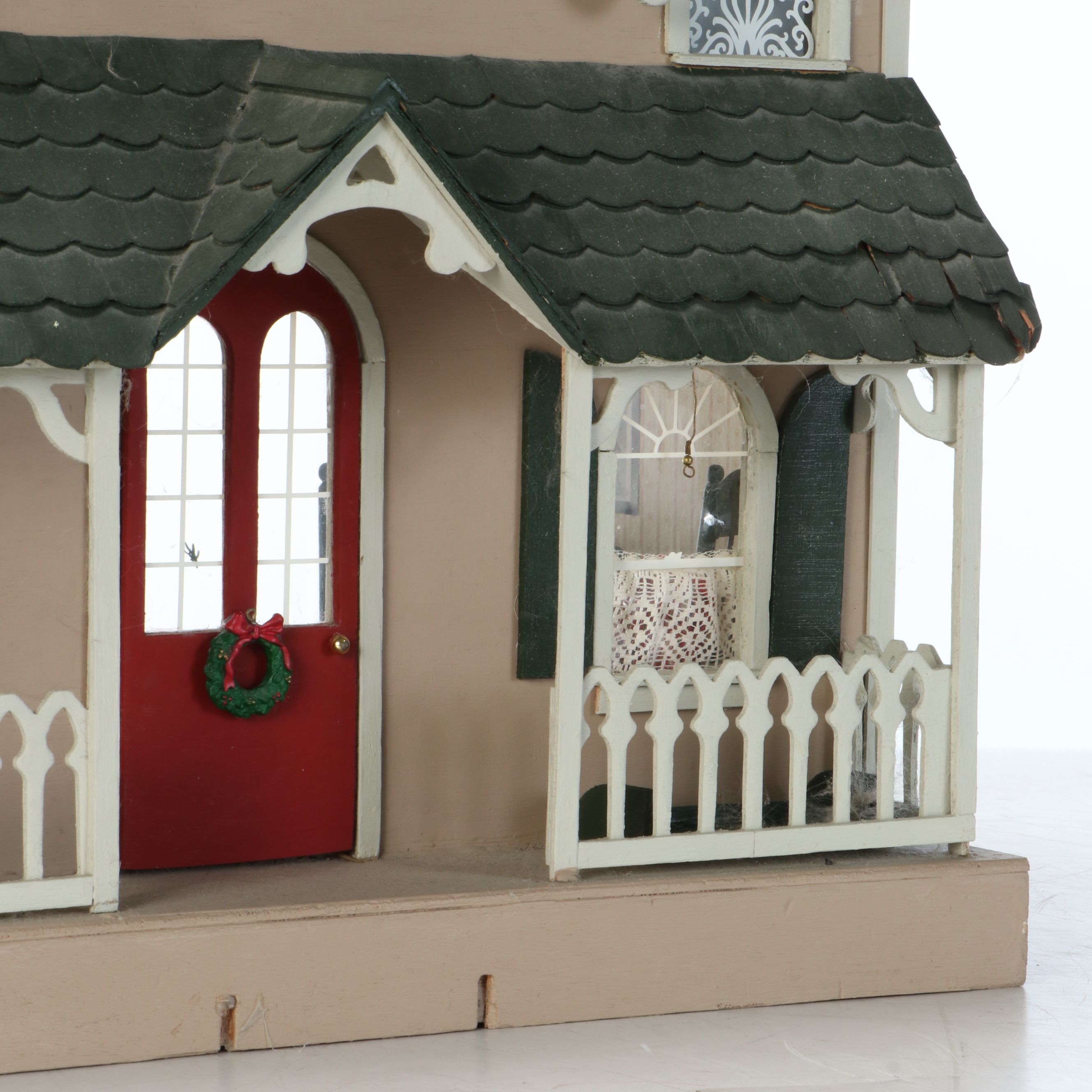 Furnished Wooden Dollhouse