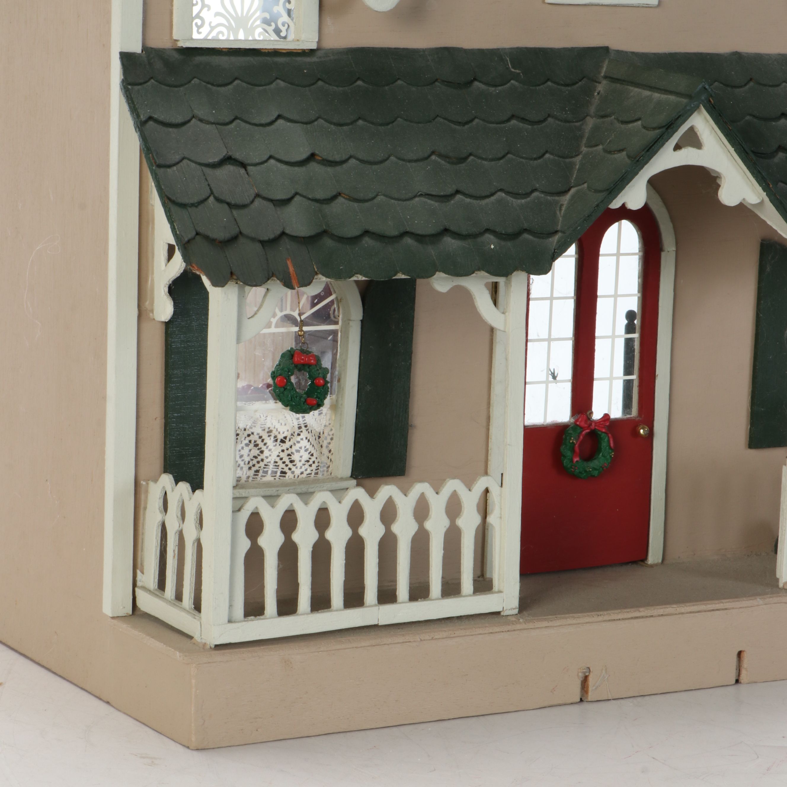 Furnished Wooden Dollhouse